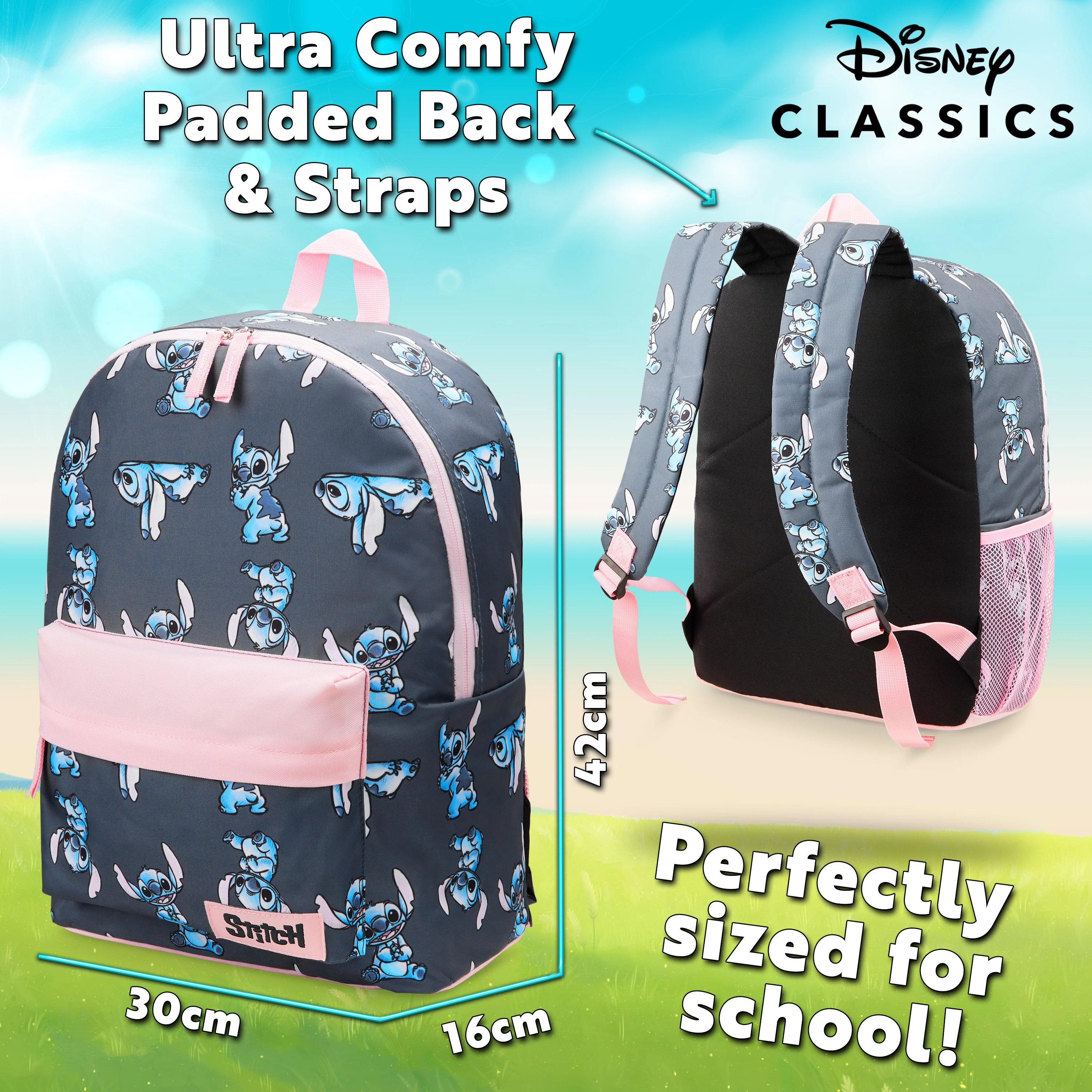 Disney Backpack for Girls, Stitch School Bags for Girls - Image 6