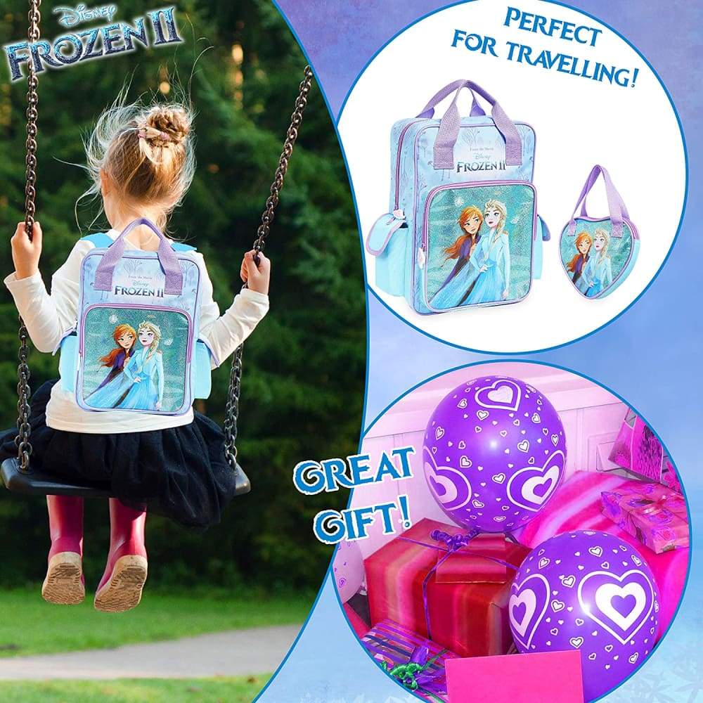 Disney Backpack,Frozen 2 School Bag+Handbag Anna and Elsa,Large Kids Bag,Travel - Image 3