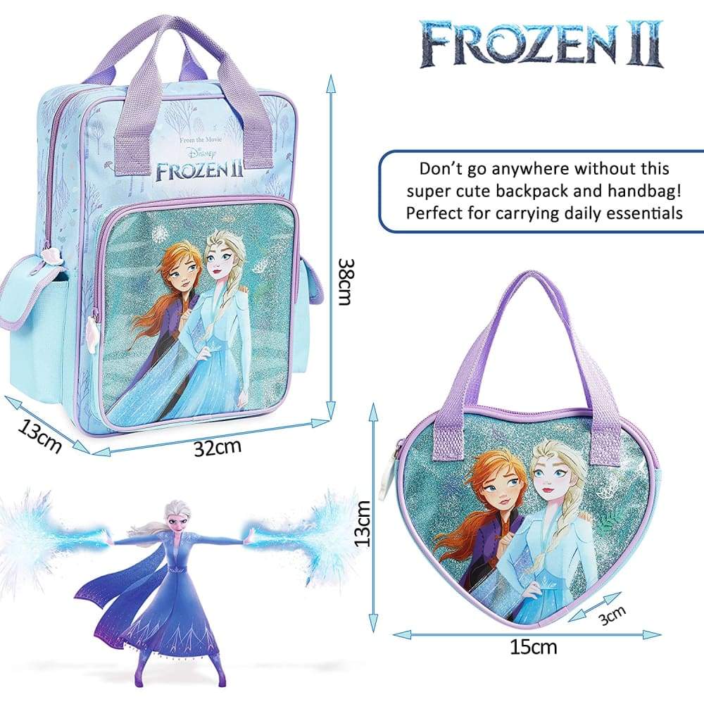 Disney Backpack,Frozen 2 School Bag+Handbag Anna and Elsa,Large Kids Bag,Travel - Image 4