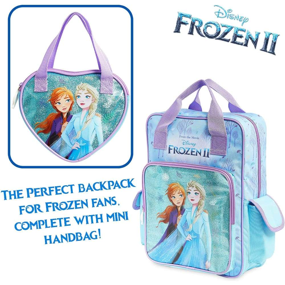 Disney Backpack,Frozen 2 School Bag+Handbag Anna and Elsa,Large Kids Bag,Travel - Image 5
