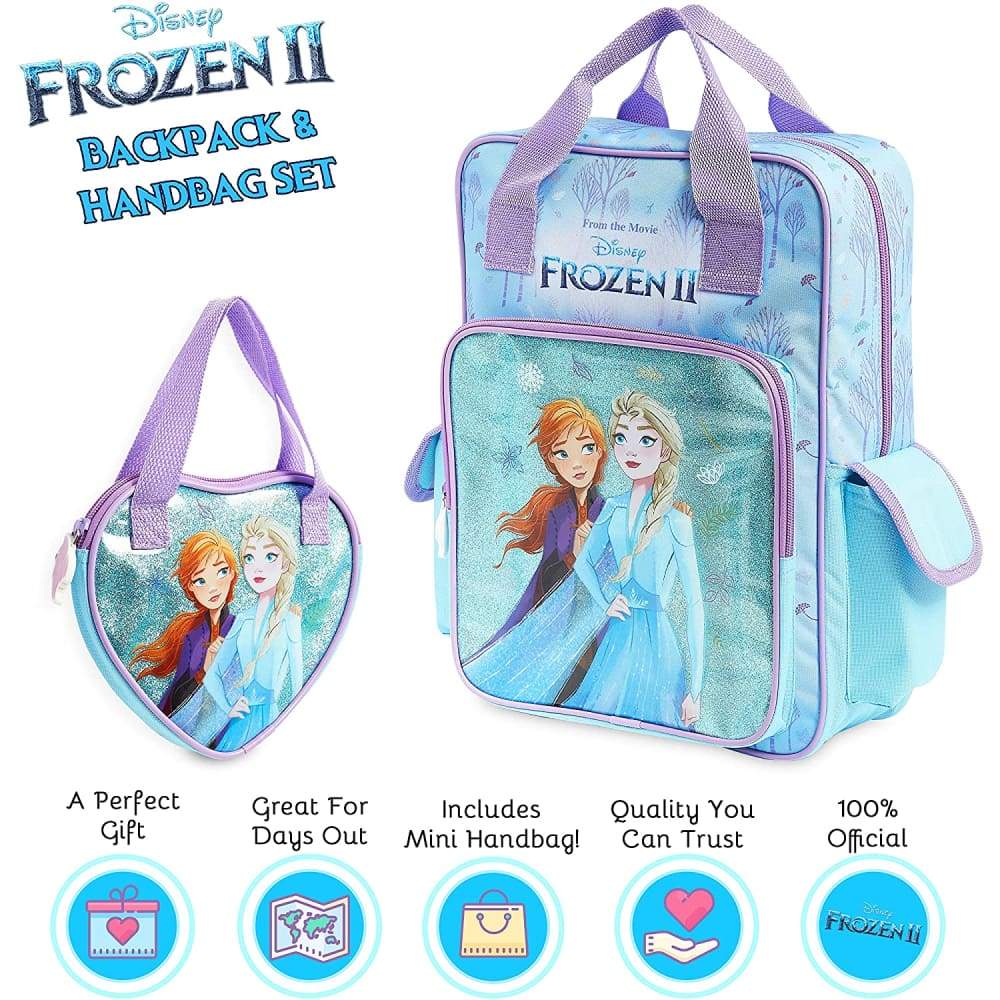 Disney Backpack,Frozen 2 School Bag+Handbag Anna and Elsa,Large Kids Bag,Travel - Image 6
