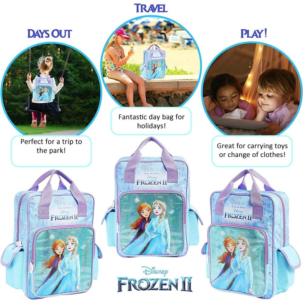Disney Backpack,Frozen 2 School Bag+Handbag Anna and Elsa,Large Kids Bag,Travel - Image 7