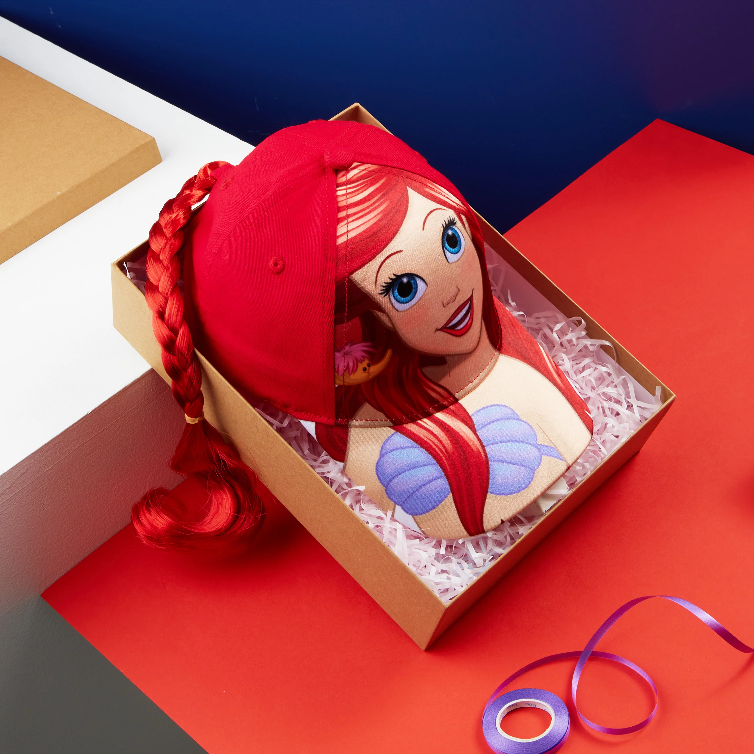 Disney Baseball Cap for Girls with Removable Plait - The Little Mermaid - Image 2
