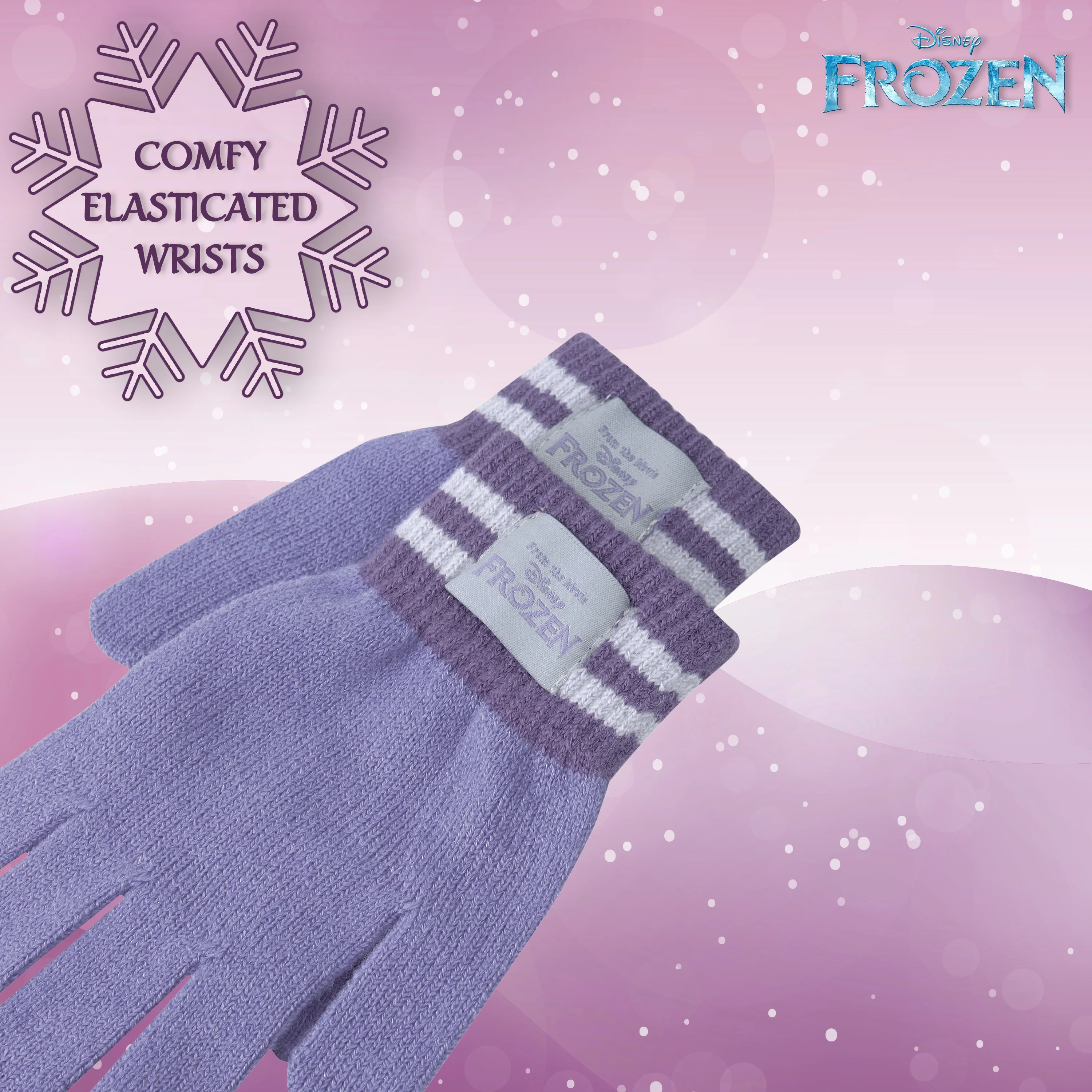 Disney Beanie Hat Scarf and Gloves Set Kids, Frozen Gifts for Girls - Image 4