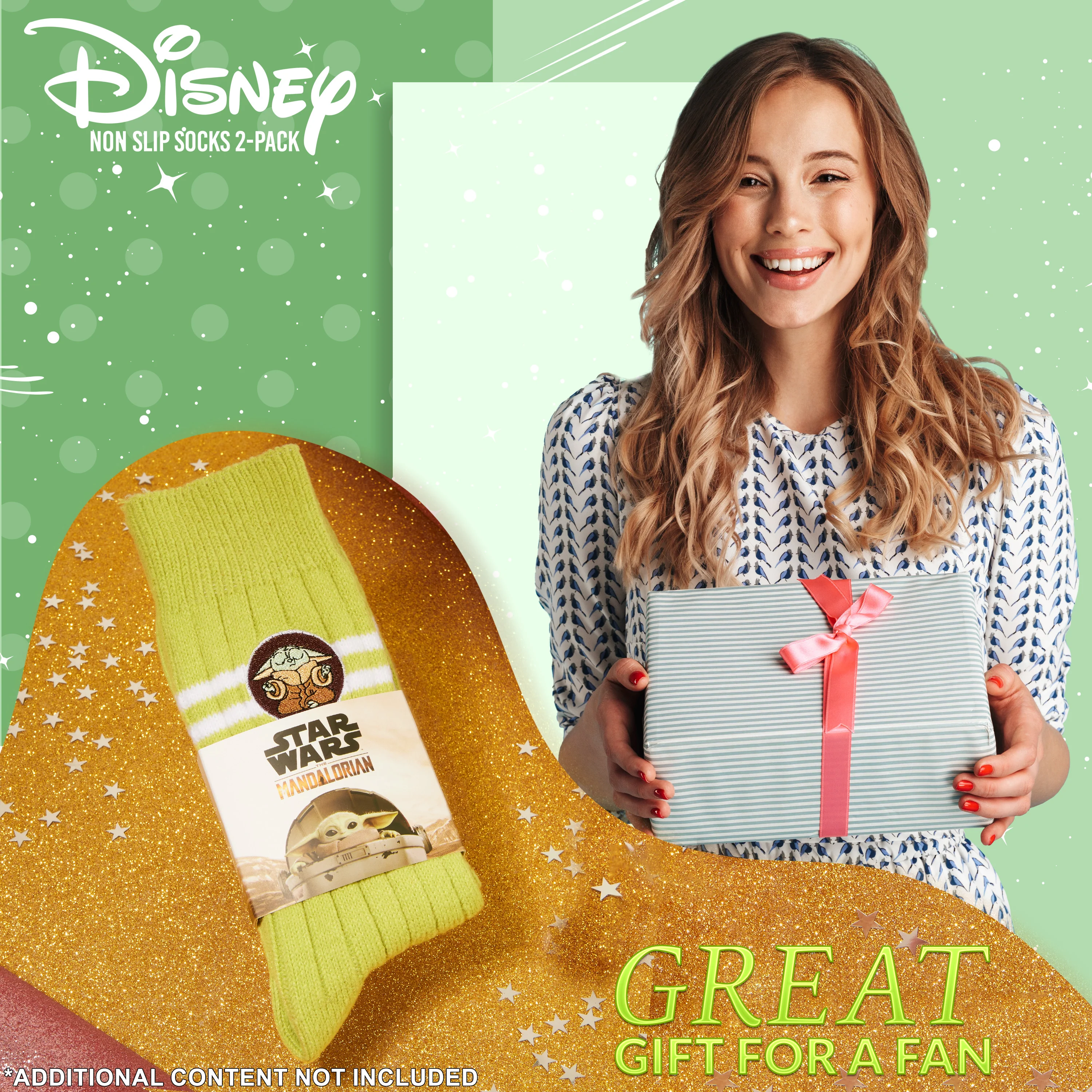 Disney Bed Socks for Women, Non Slip Socks - Baby Yoda - Image 2