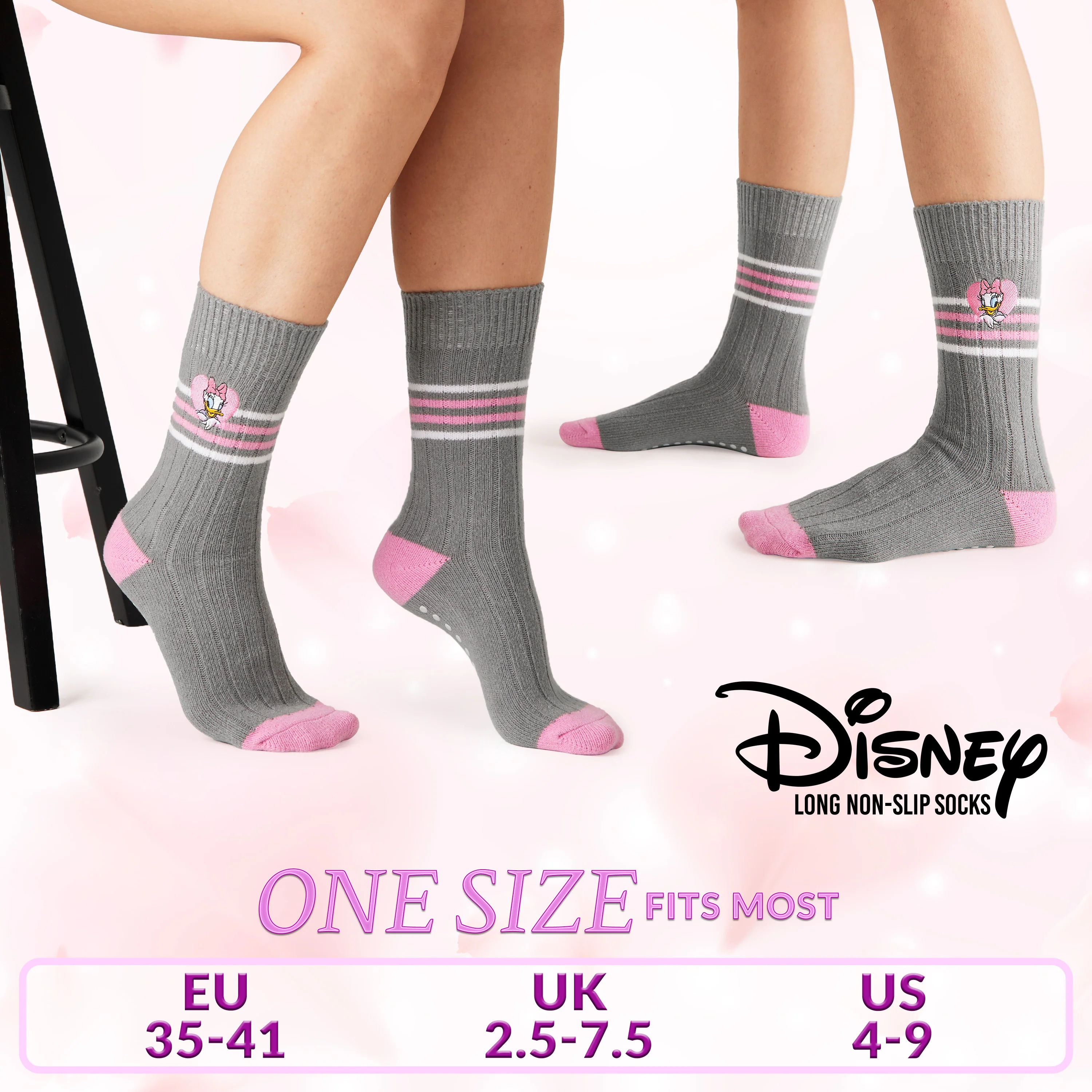 Disney Bed Socks for Women, Non Slip Socks - Daisy - Image 6