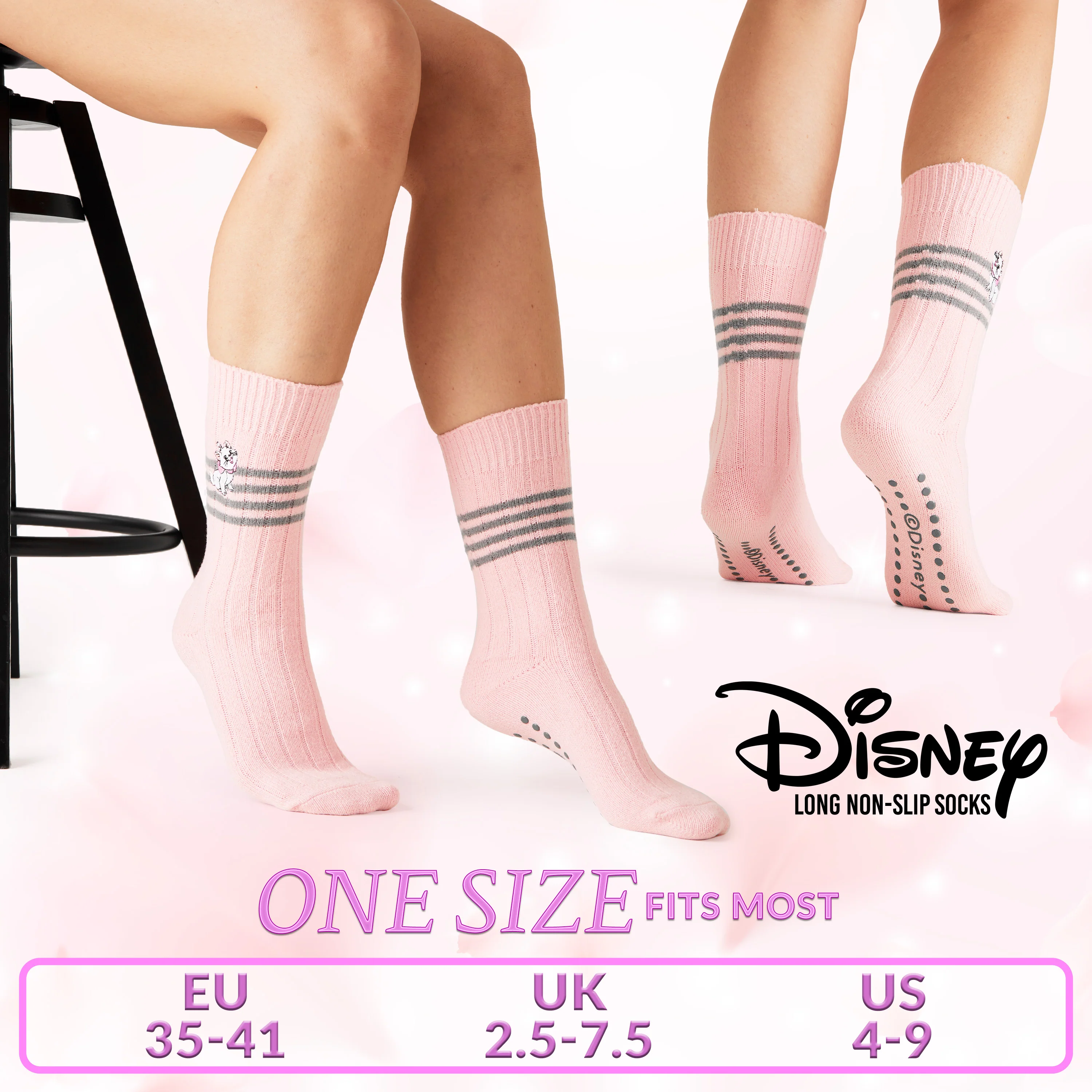 Disney Bed Socks for Women, Non Slip Socks - Marie - Image 6