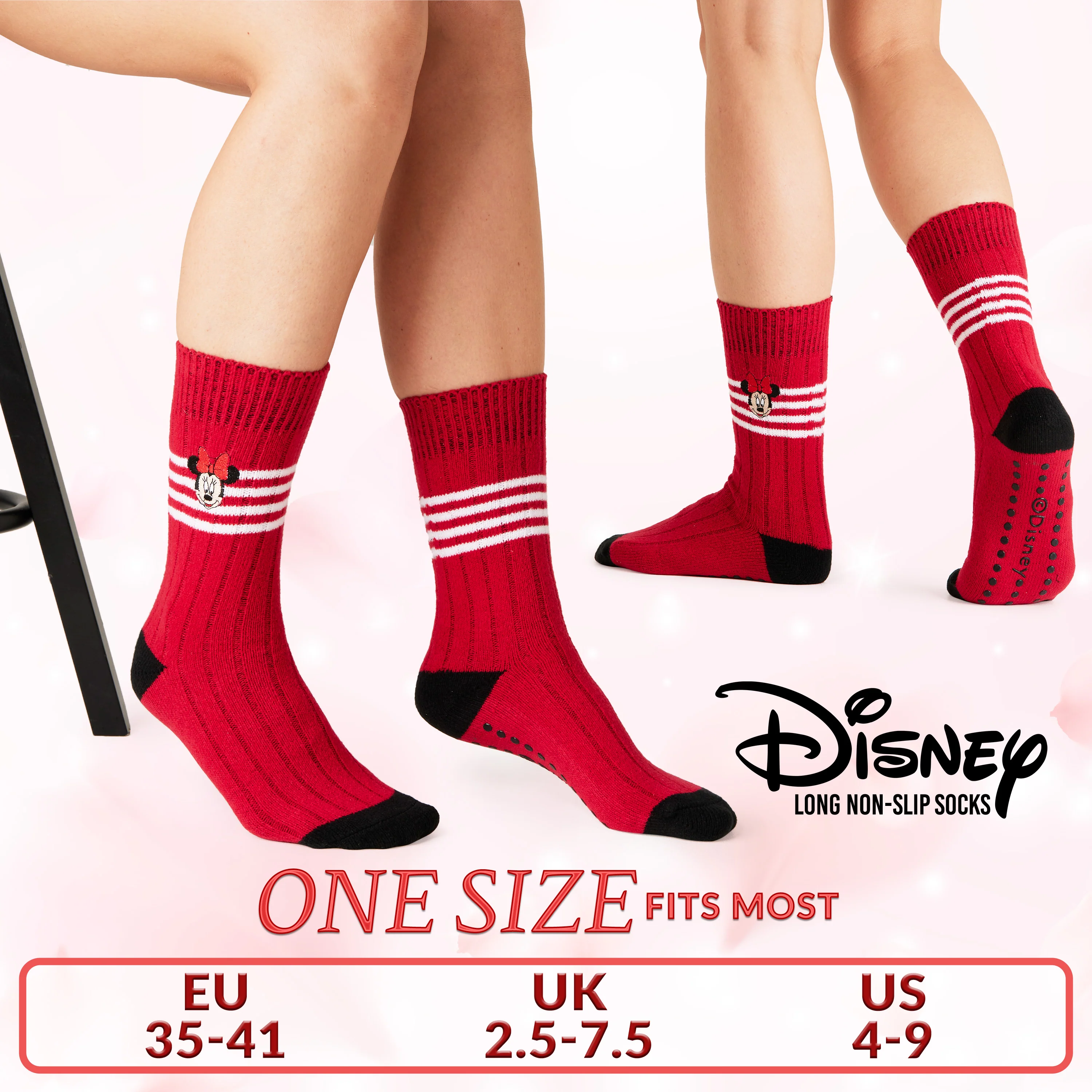 Disney Bed Socks for Women, Non Slip Socks - Minnie - Image 6
