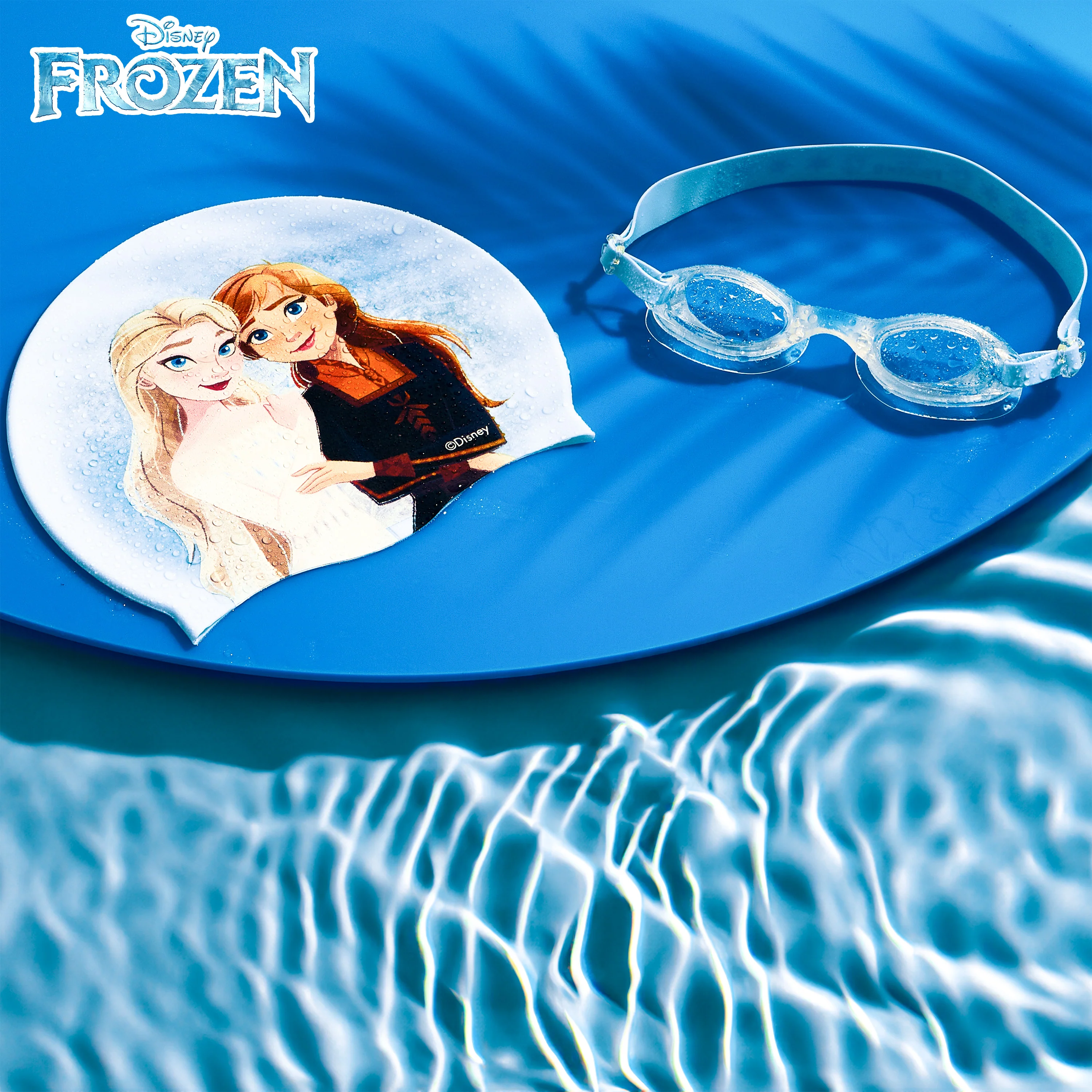 Disney Children's Swimming Goggles and Swimming Cap Set Anti-Fog UV Protection - FROZEN - Image 2