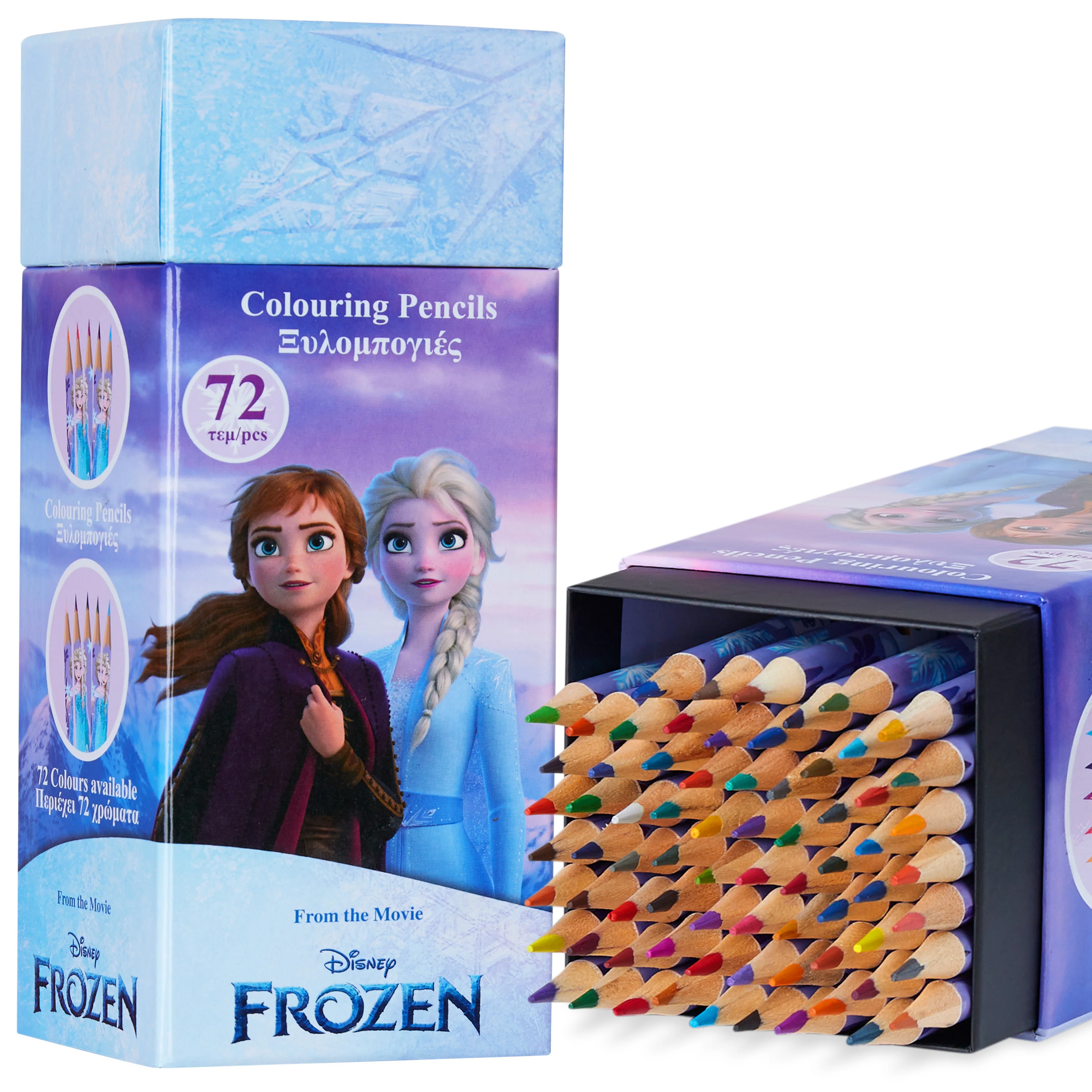 Disney Colouring Pencils for Kids, 72 Pencils Colouring Box - Frozen