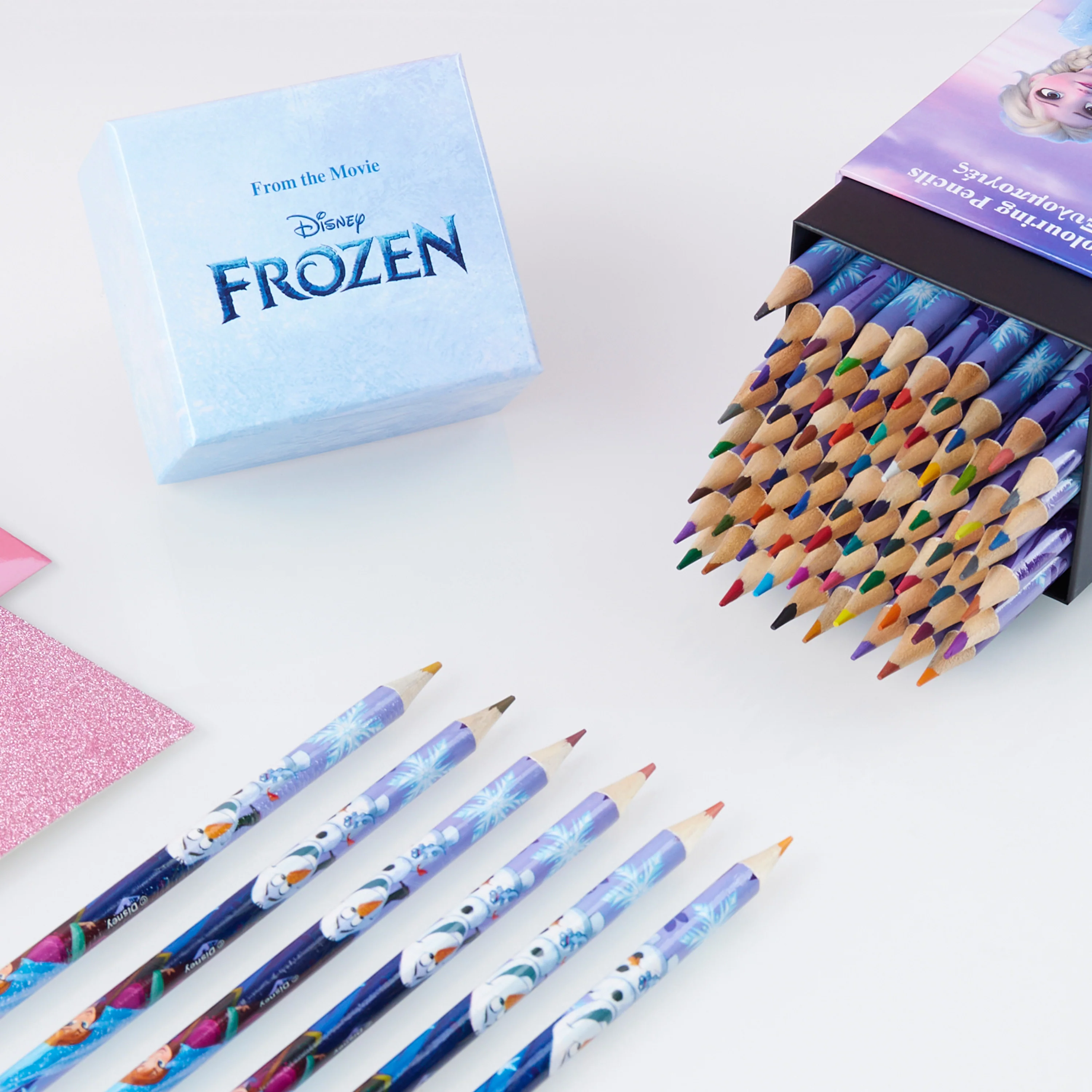 Disney Colouring Pencils for Kids, 72 Pencils Colouring Box - Frozen - Image 2