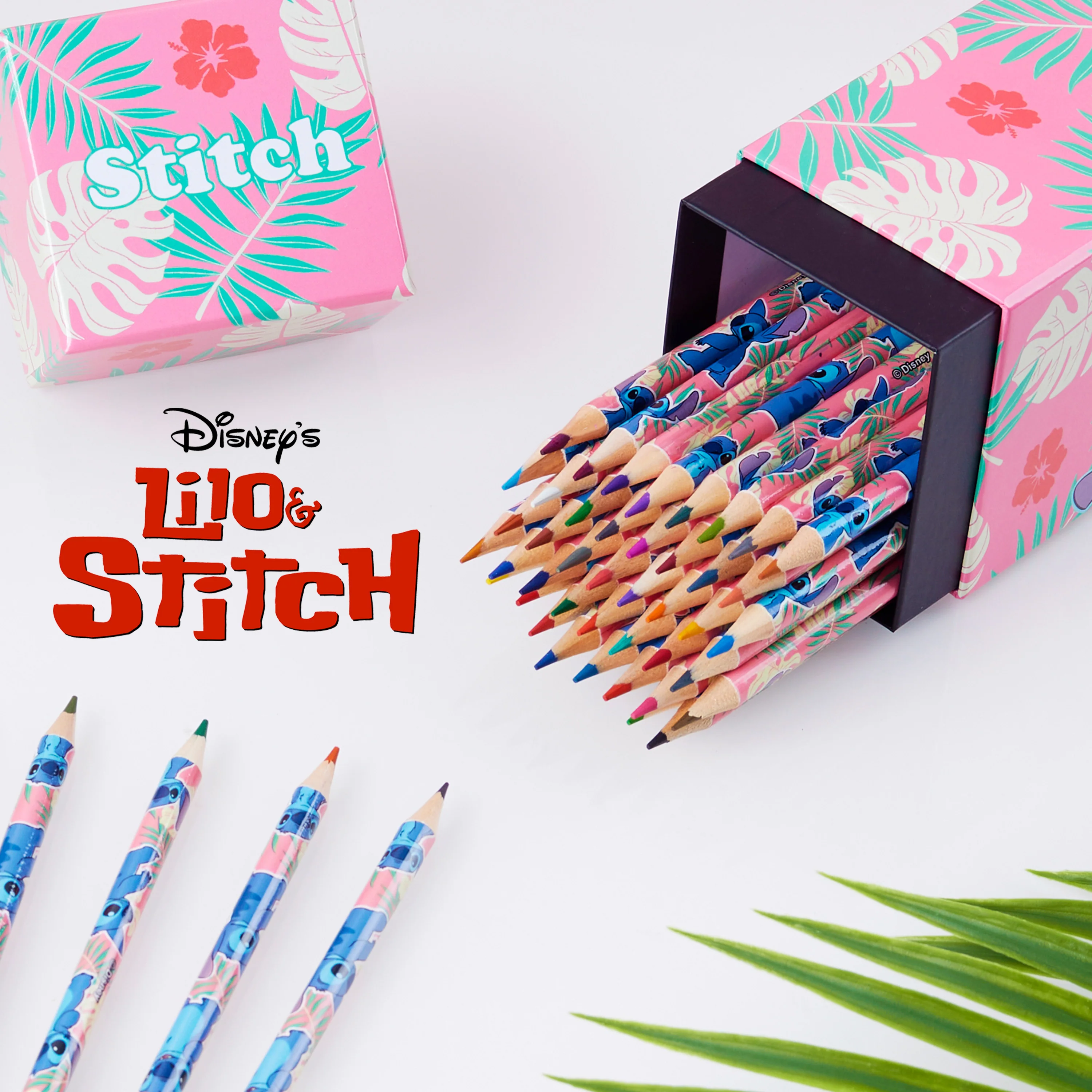 Disney Colouring Pencils for Kids, 72 Pencils Colouring Box - Stitch - Image 2