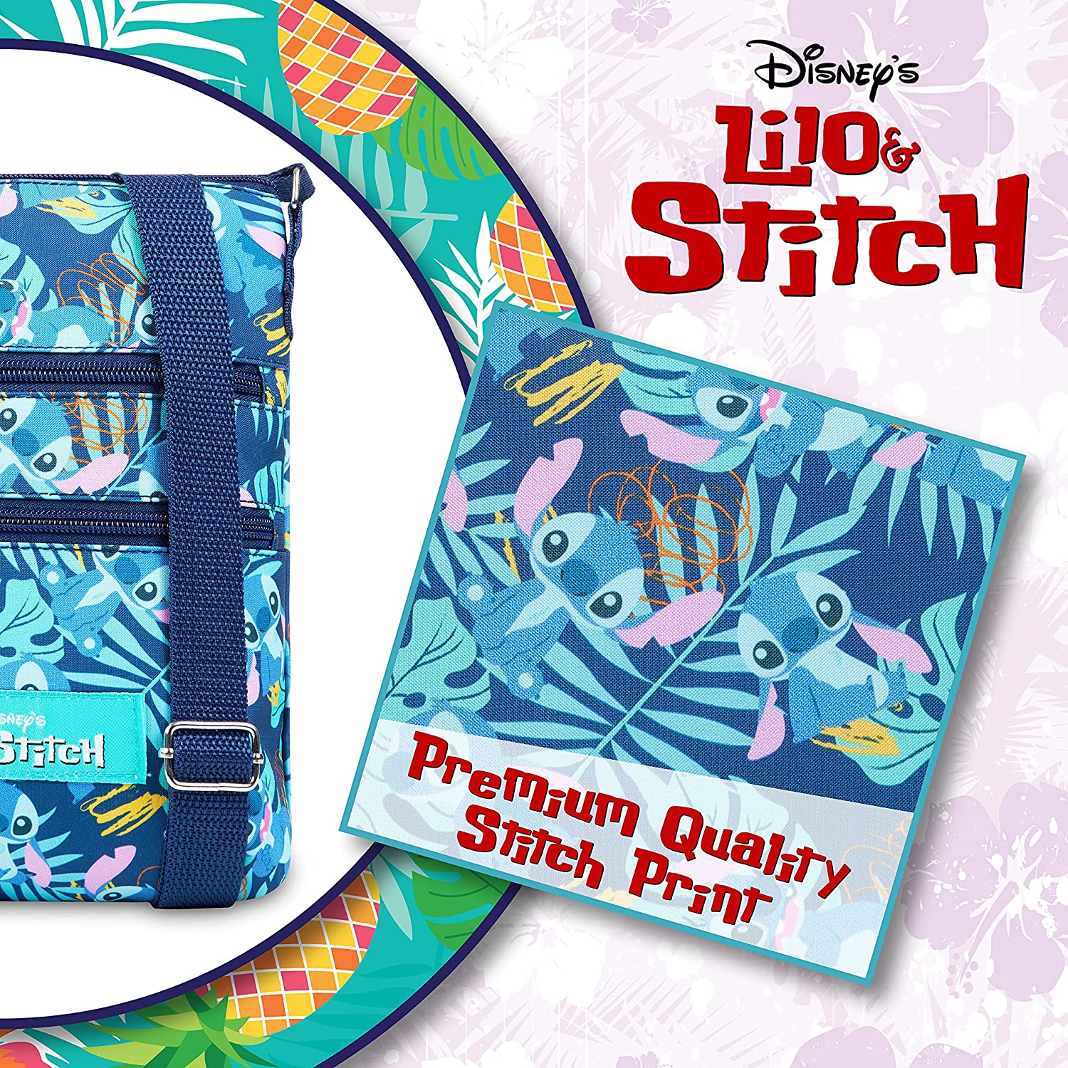 Disney Stitch Cross Body Bag for Girls Teenagers, Shoulder Bag with Adjustable Strap Women Fashion Handbag, Stitch Gifts - Image 4