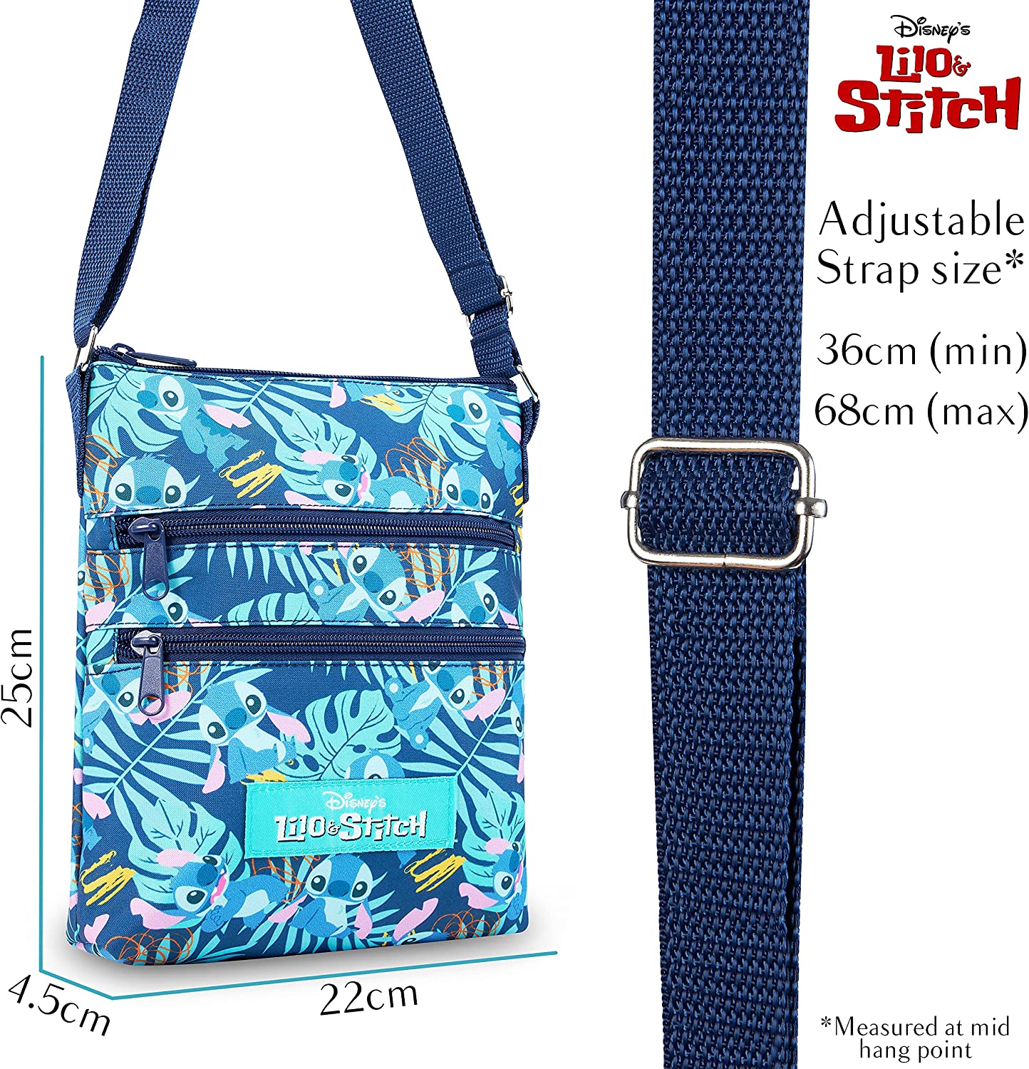 Disney Stitch Cross Body Bag for Girls Teenagers, Shoulder Bag with Adjustable Strap Women Fashion Handbag, Stitch Gifts - Image 7