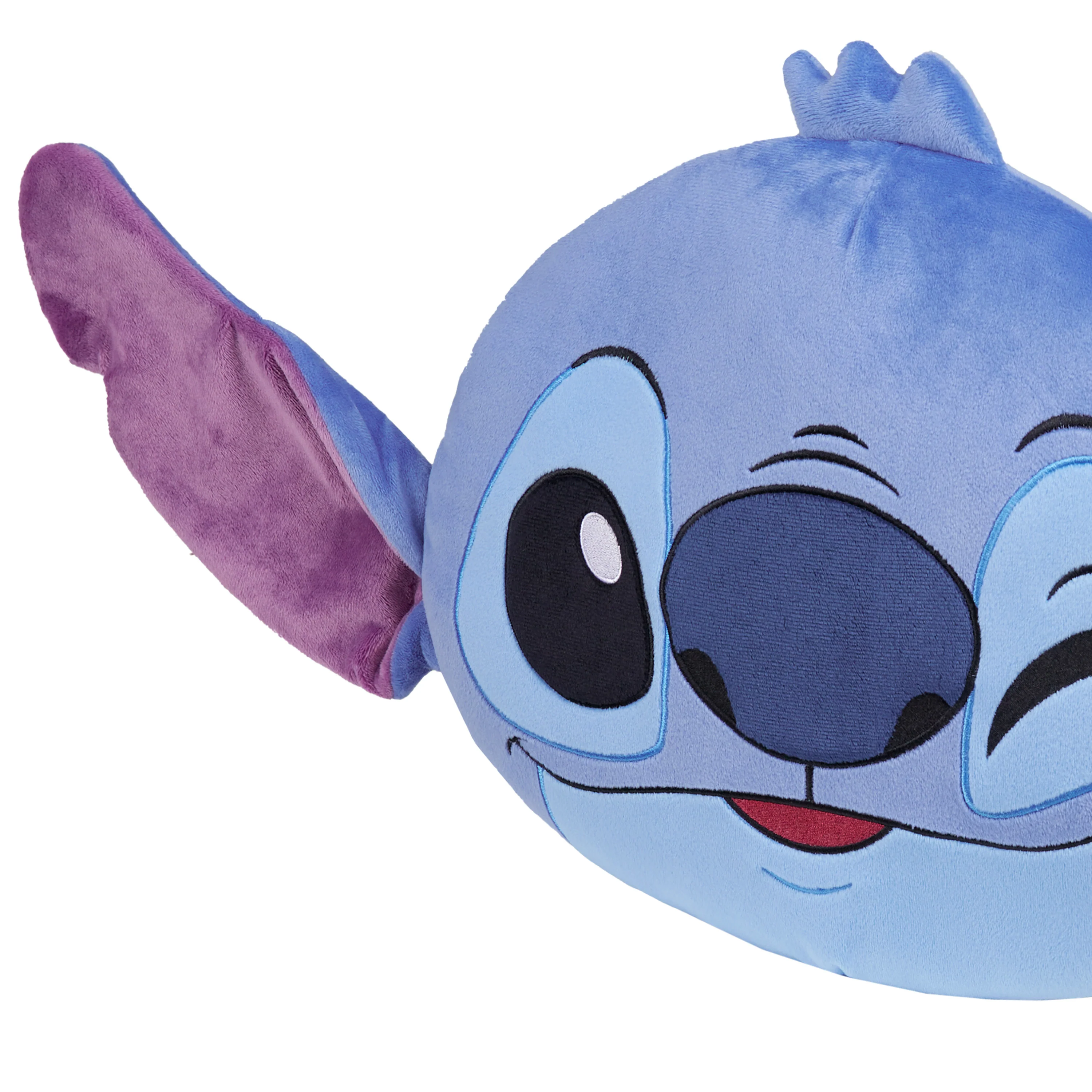 Disney Stitch 3D Plush Pillow Cushions for Bed, Kids Bedroom Accessories 39.5 x 31cm- Stitch Gifts (Blue/Purple) - Image 3