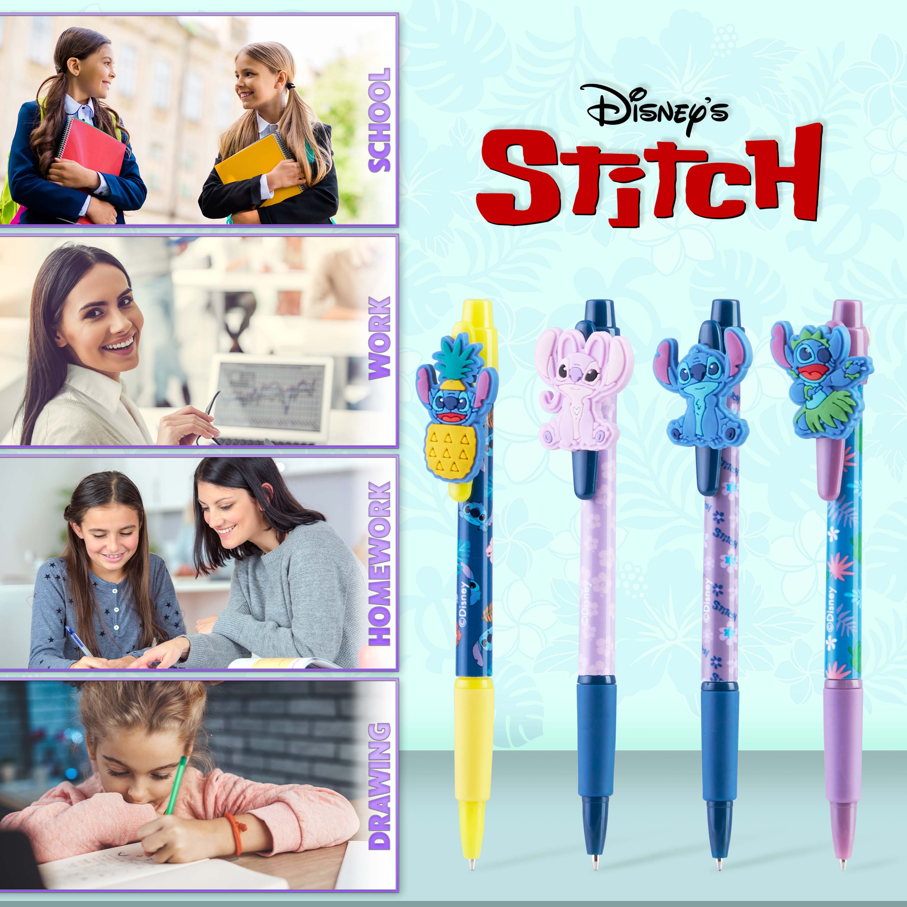 Disney Cute Pens - 4 Pack Stitch Novelty Pens - Lilo and Stitch Gifts - Image 5