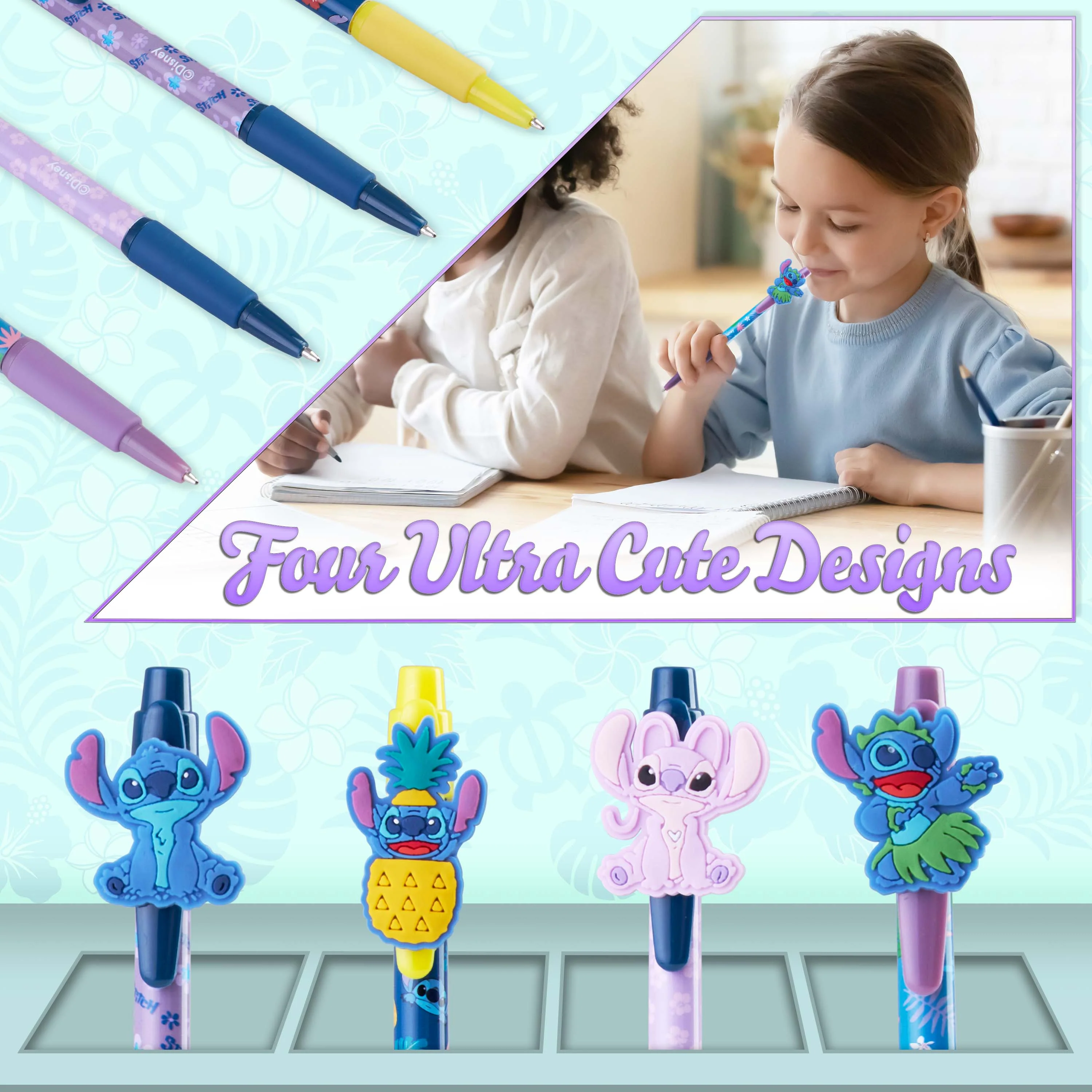 Disney Cute Pens - 4 Pack Stitch Novelty Pens - Lilo and Stitch Gifts - Image 6