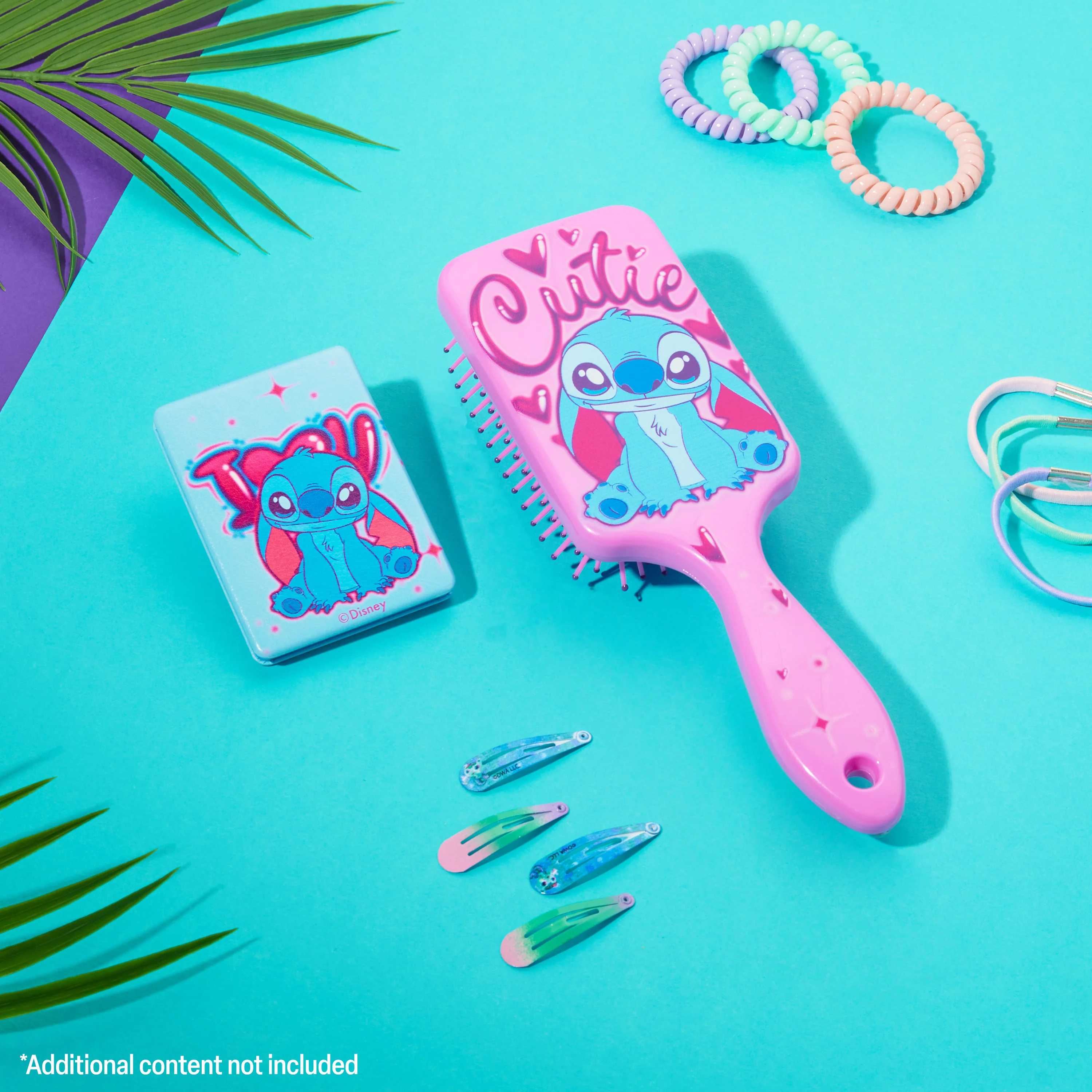 Disney Detangle Hair Brush for Women Teenagers Girls, Paddle Brush and Compact Mirror - Image 3