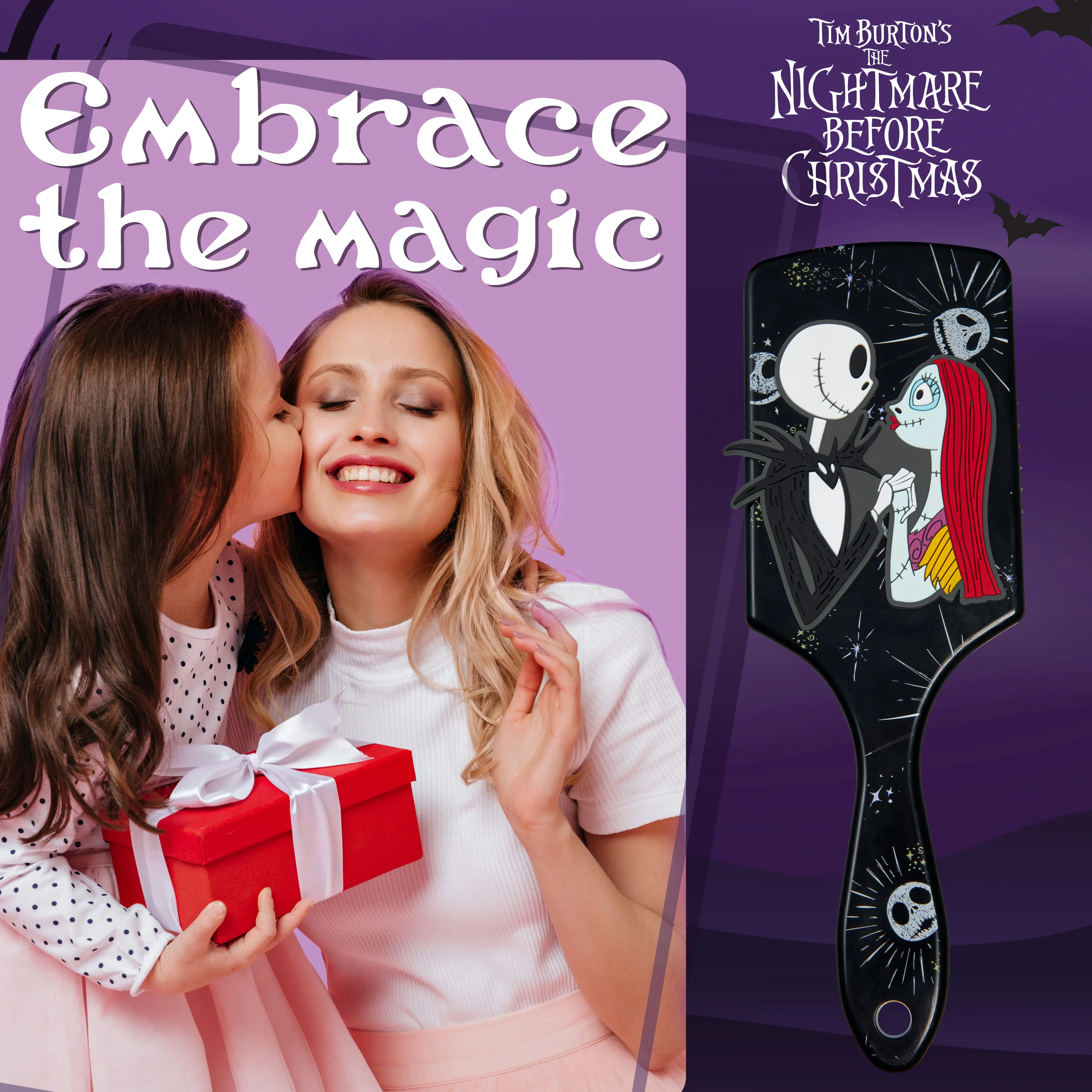 Disney Detangle Hair Brush, Paddle Brush and Compact Mirror Set - Gifts for her - Image 3