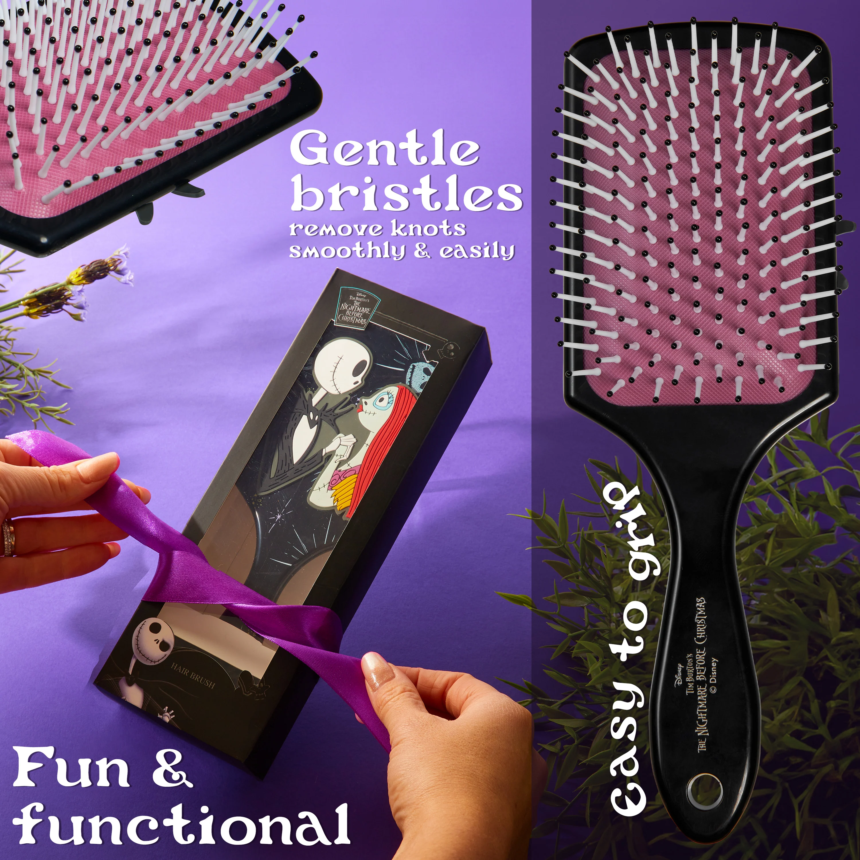 Disney Detangle Hair Brush, Paddle Brush and Compact Mirror Set - Gifts for her - Image 4