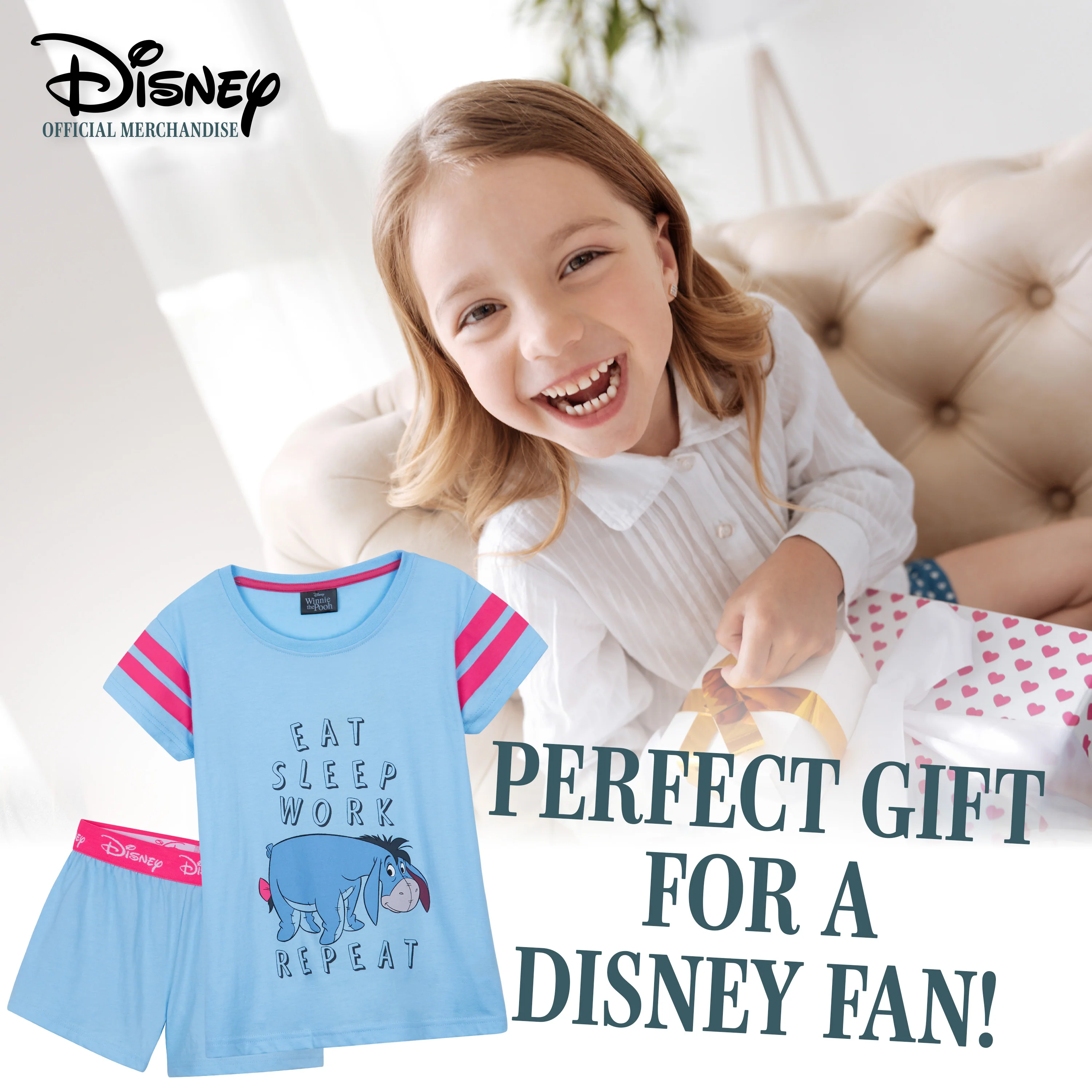 Disney Eeyore Pyjamas for Kids and Teens 2 Piece Nightwear - Image 2