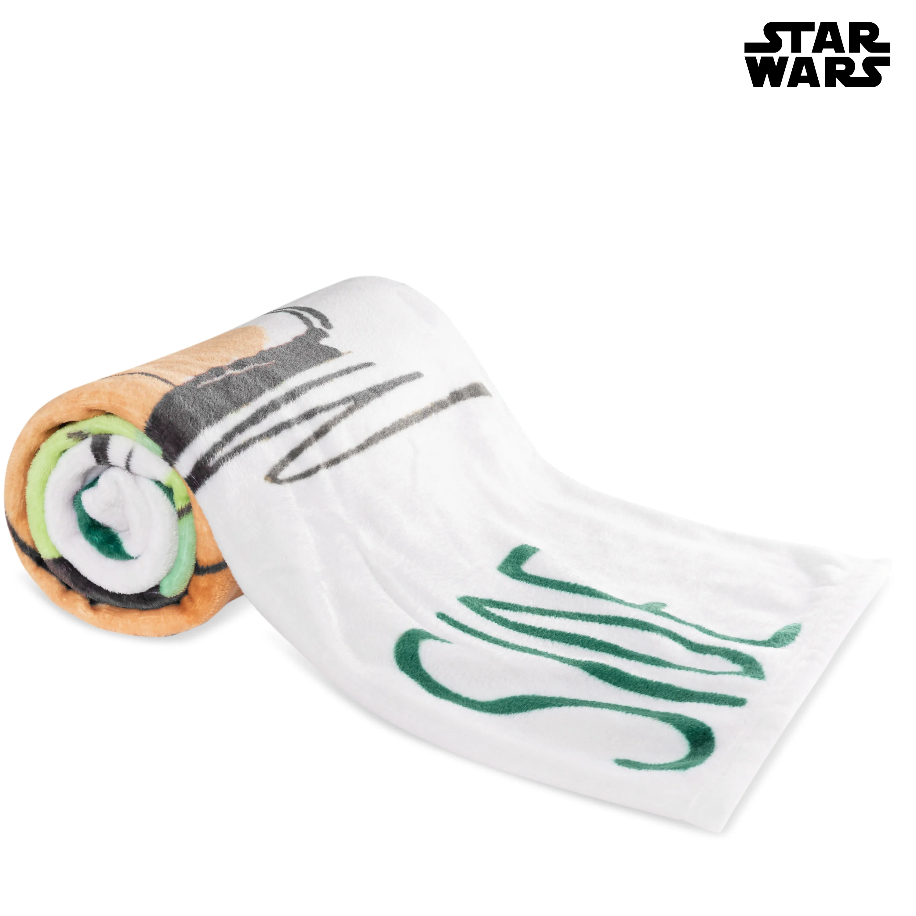 Disney Fleece Blanket - Green Baby Yoda - Image 4