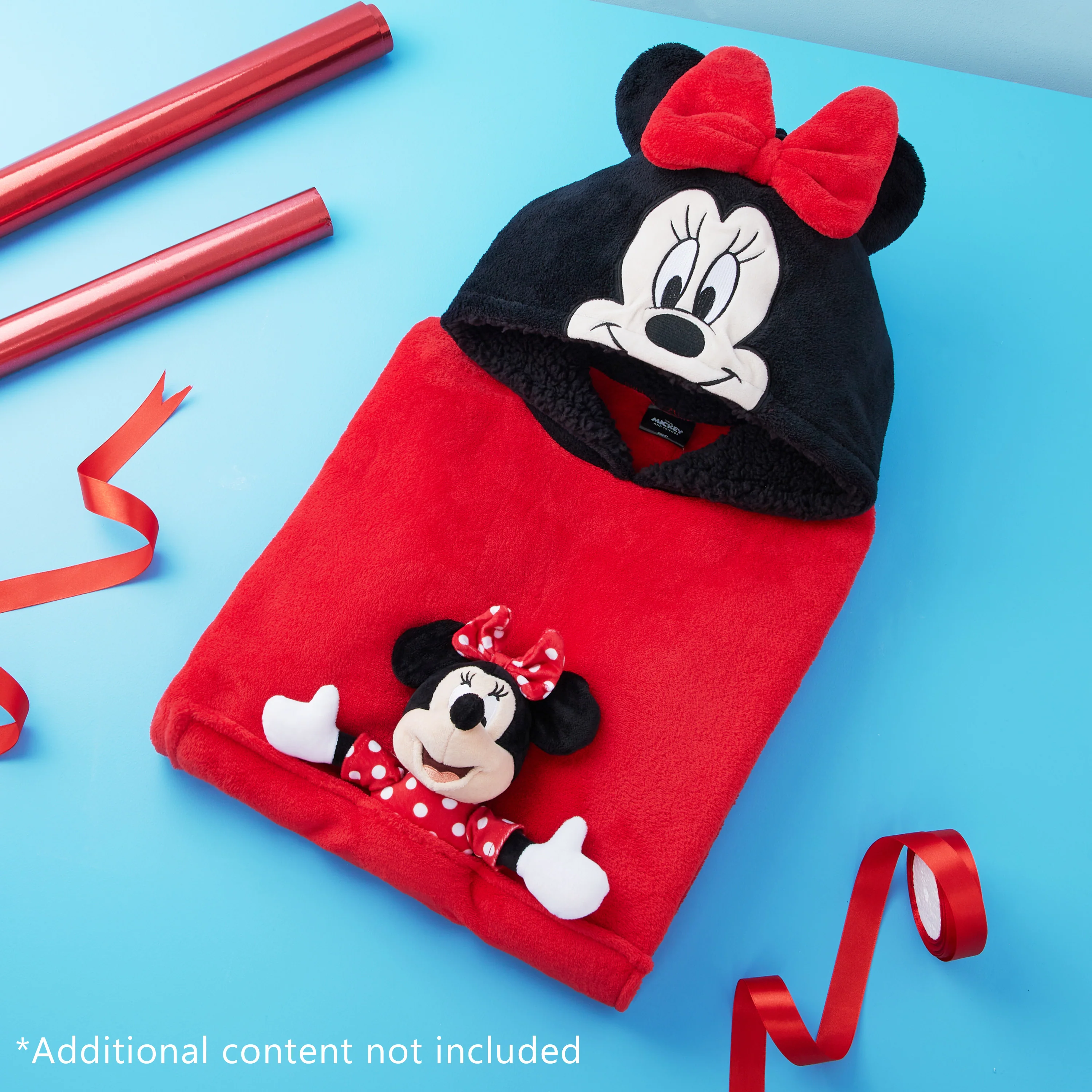 Disney Fleece Hoodie Blanket with Plush Toy for Kids - Minnie Mouse - Image 2