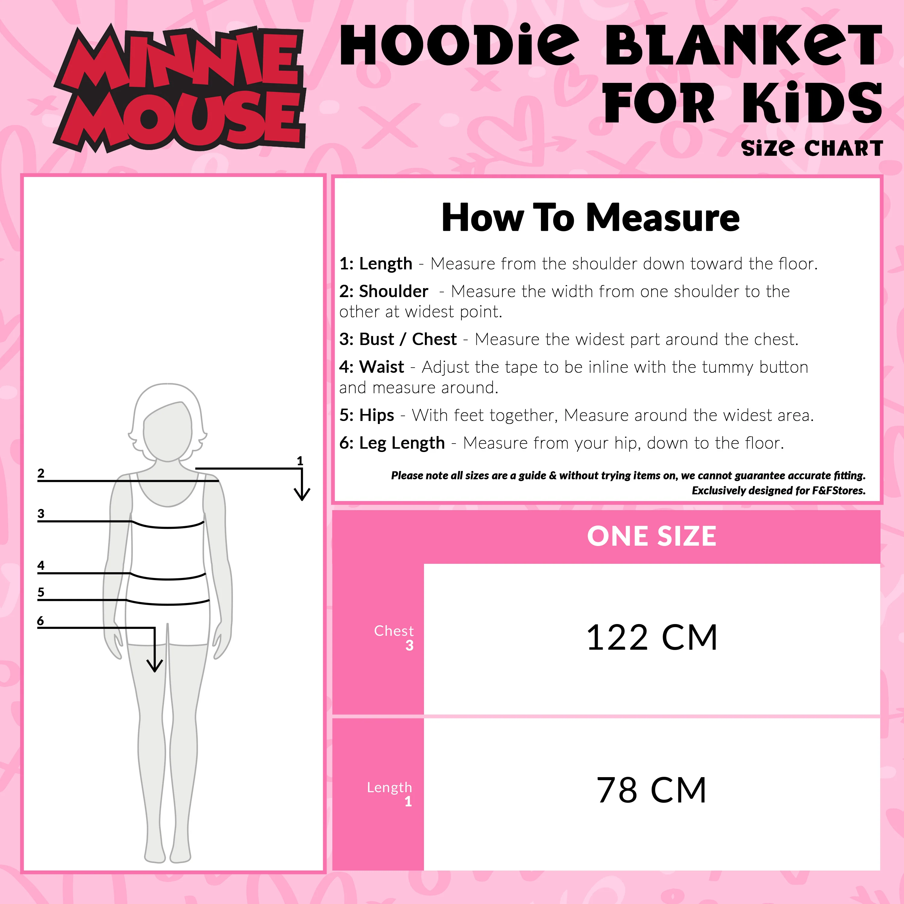 Disney Fleece Hoodie Blanket with Plush Toy for Kids - Minnie Mouse - Image 6