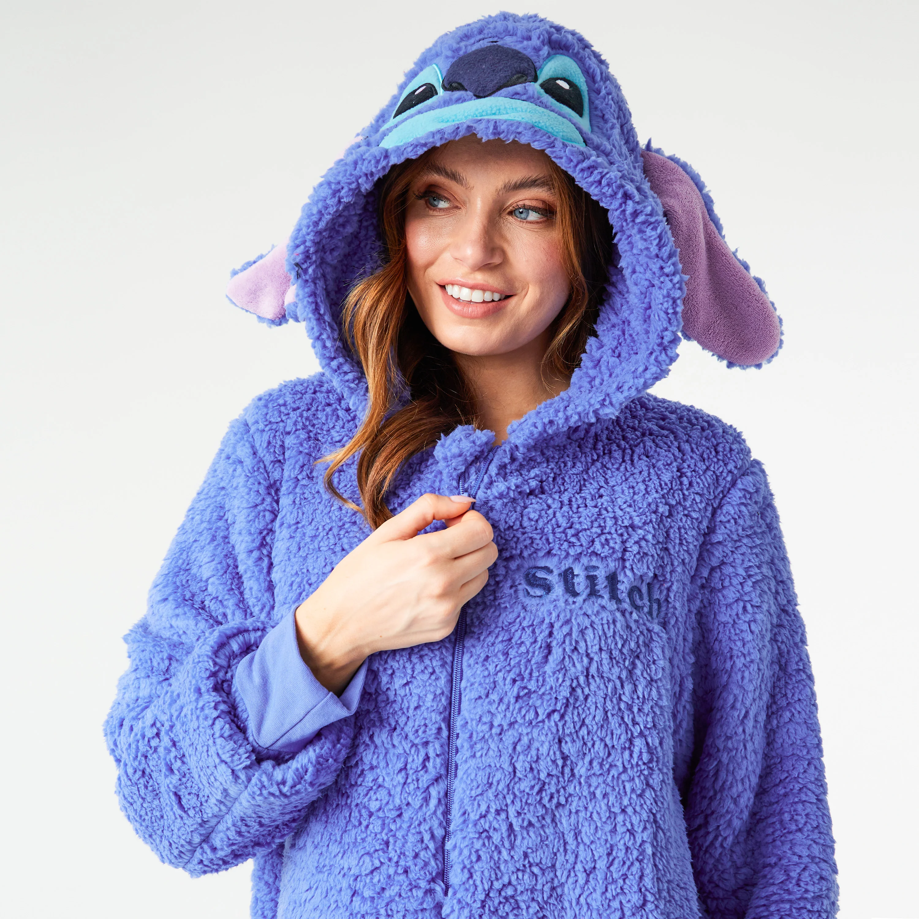 Disney Fleece Onesie for Adults - Blue Stitch - Image 3