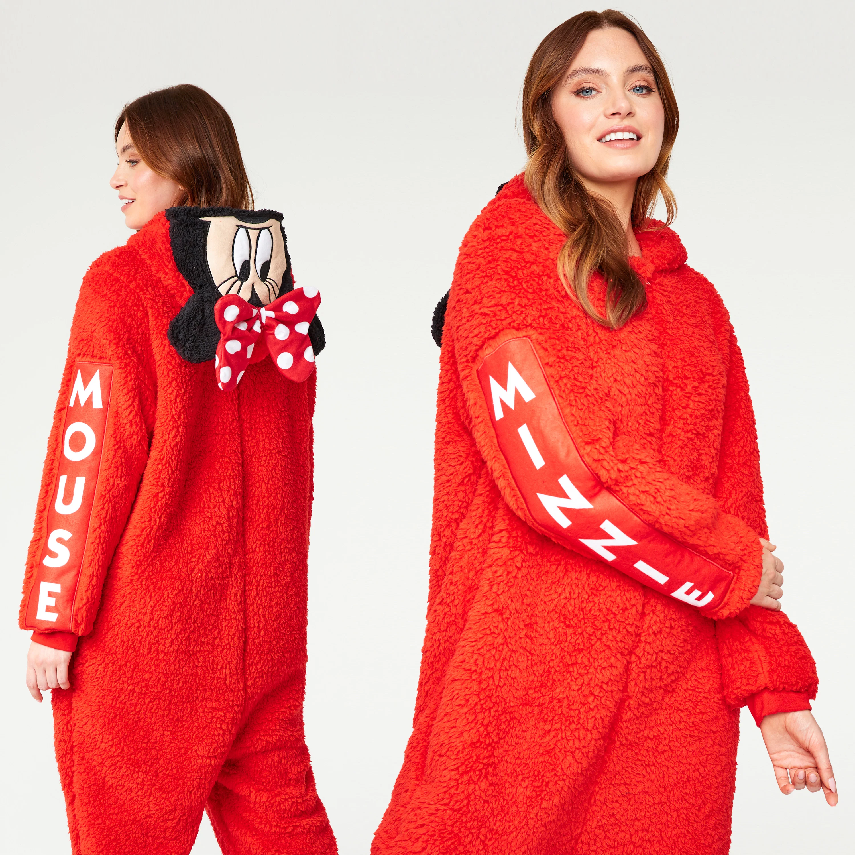 Disney Fleece Onesie for Adults - Red Minnie - Image 5