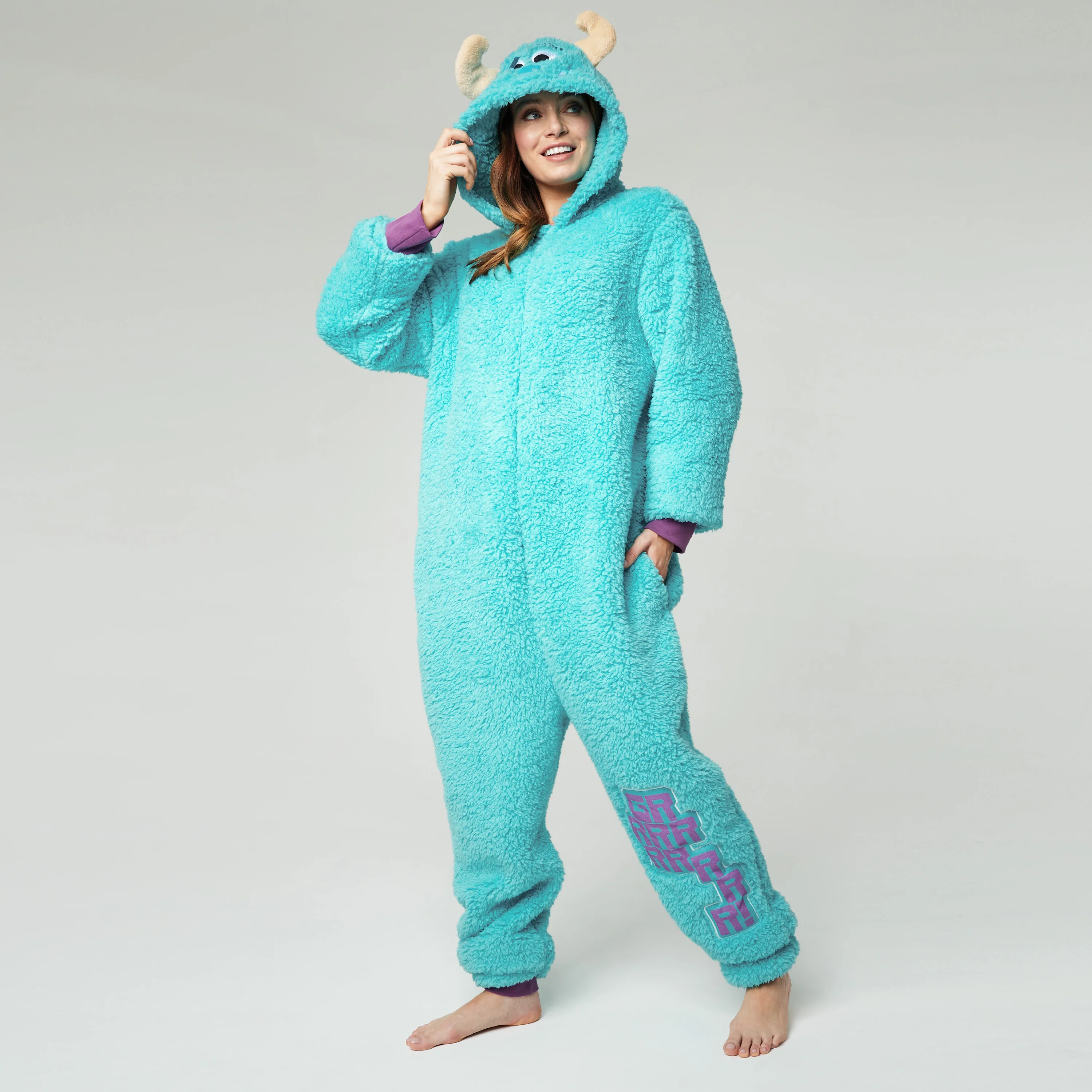 Disney Fleece Onesie for Adults - Turquoise Sully - Image 3