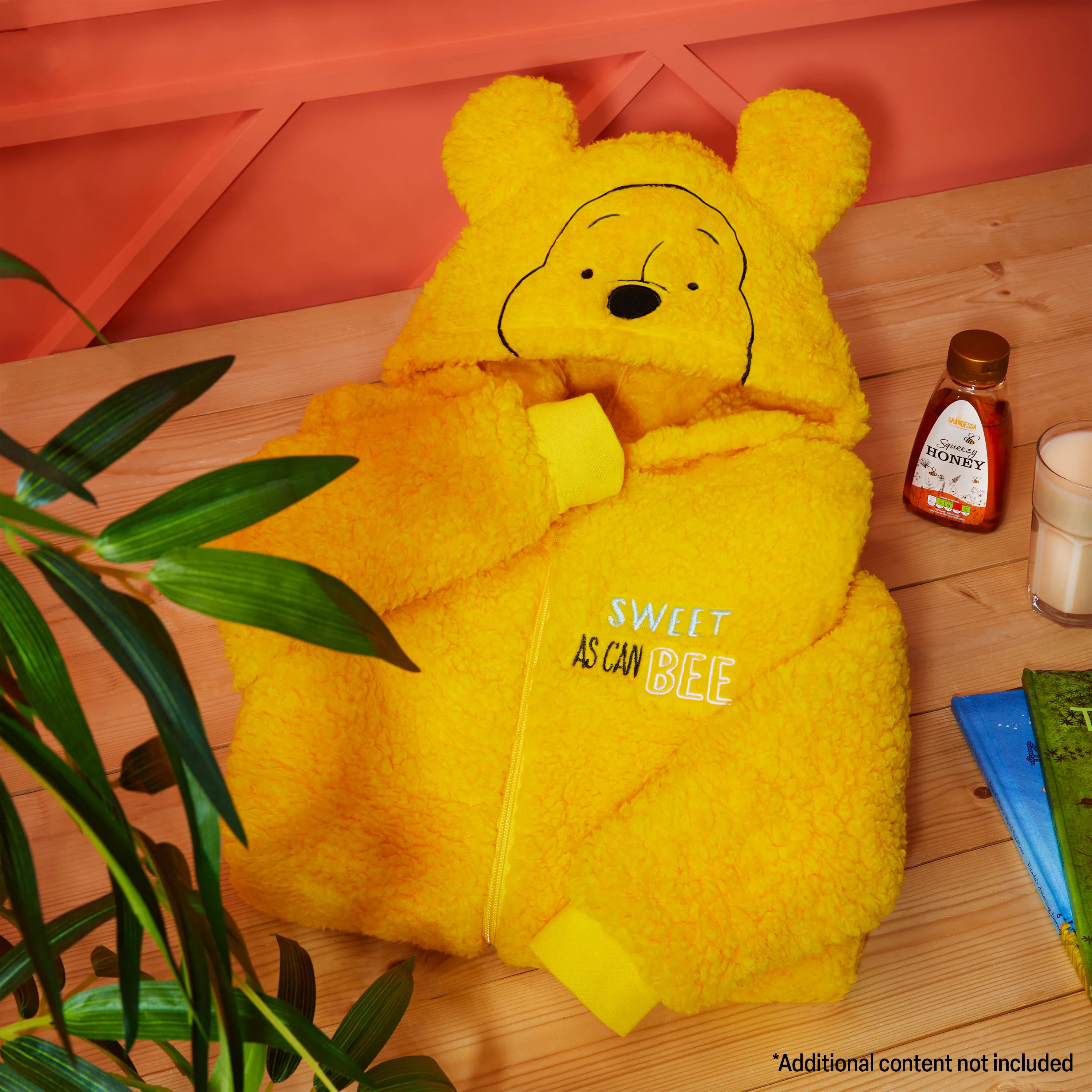 Disney Fleece Onesie for Kids & Teenagers - Yellow Winnie - Image 2