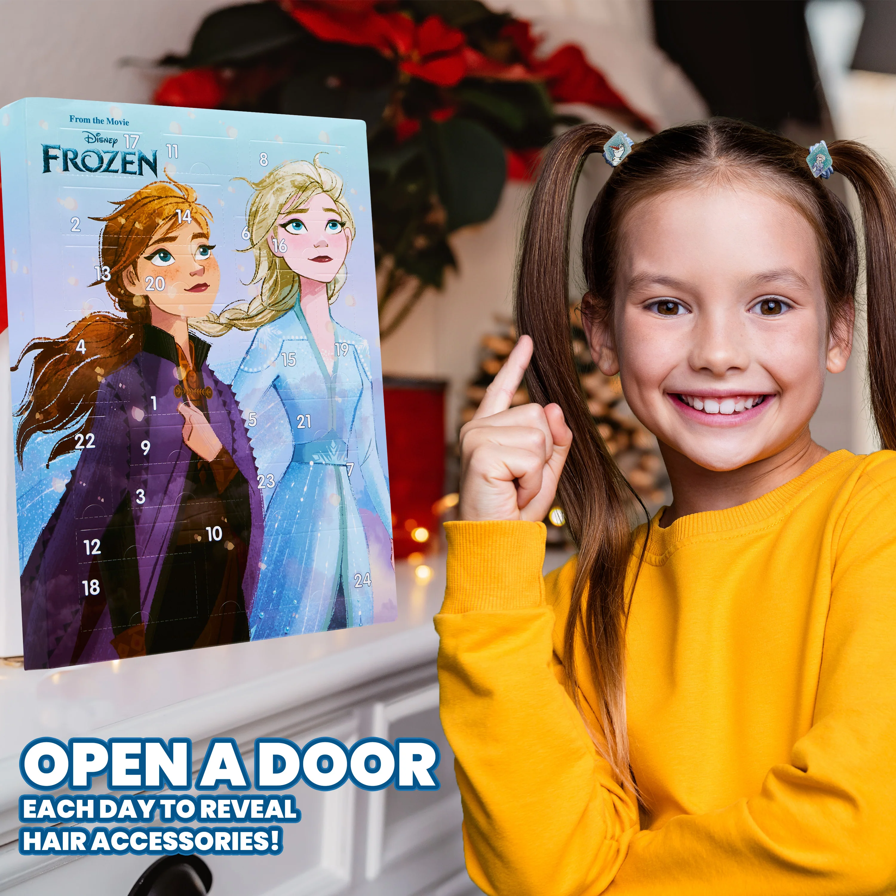 Disney Frozen Advent Calendar 2025, Girls Hair Accessories Countdown Calendar (Blue/Purple) - Image 4