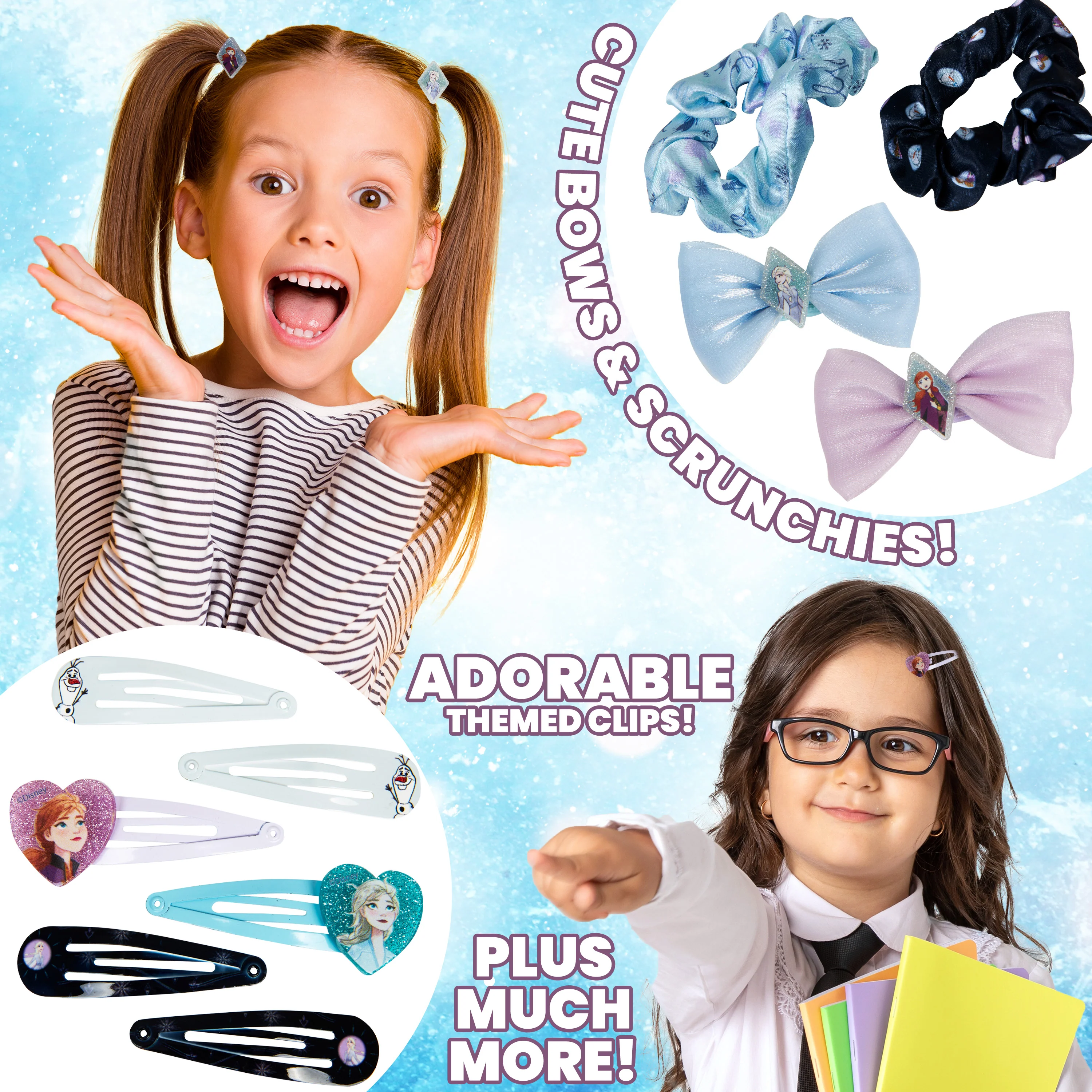 Disney Frozen Advent Calendar 2025, Girls Hair Accessories Countdown Calendar (Blue/Purple) - Image 5