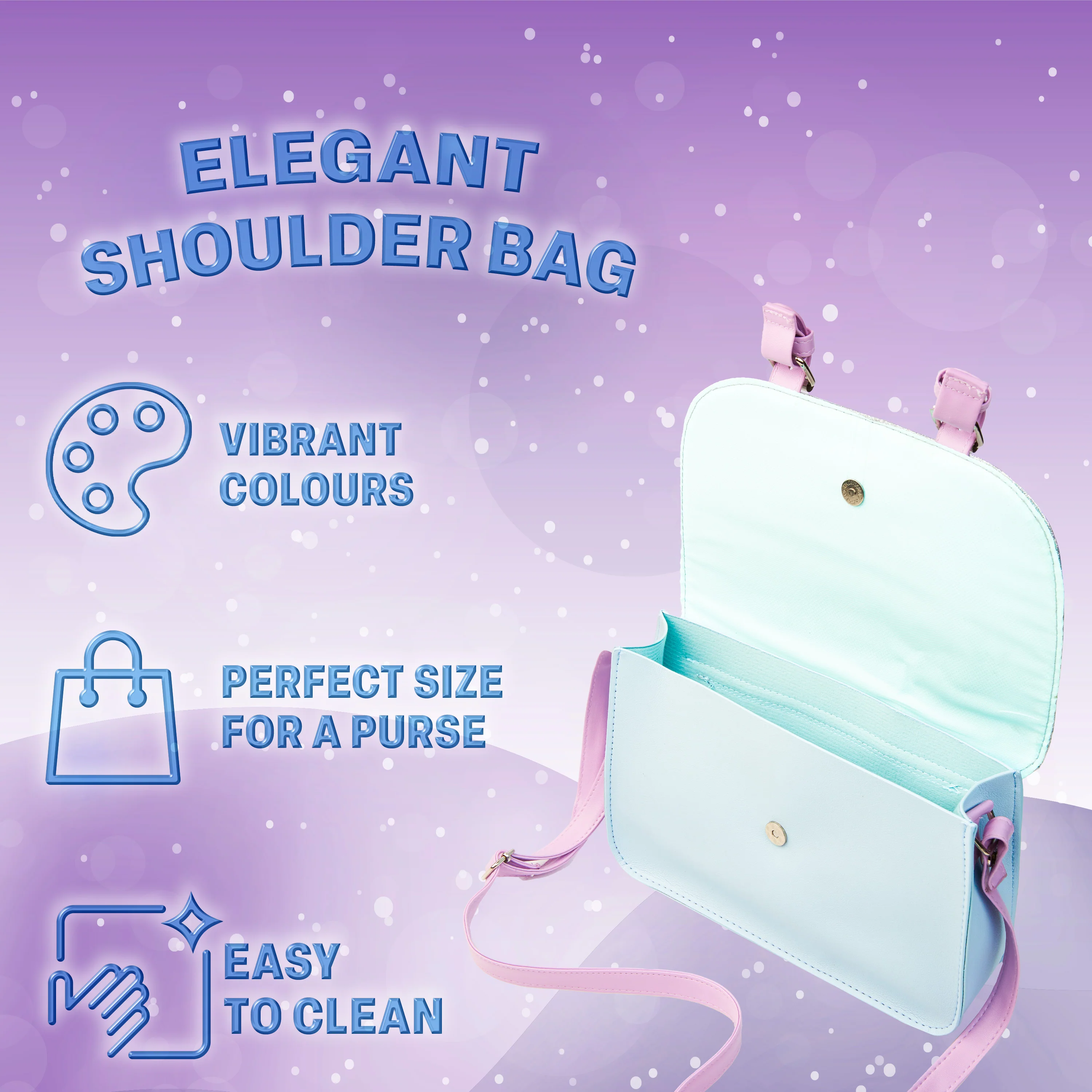 Disney Frozen Cross Body Bag - Princess Girls Handbag Adjustable Strap Shoulder Bag - Travel Holiday Gifts for Girls - Image 5