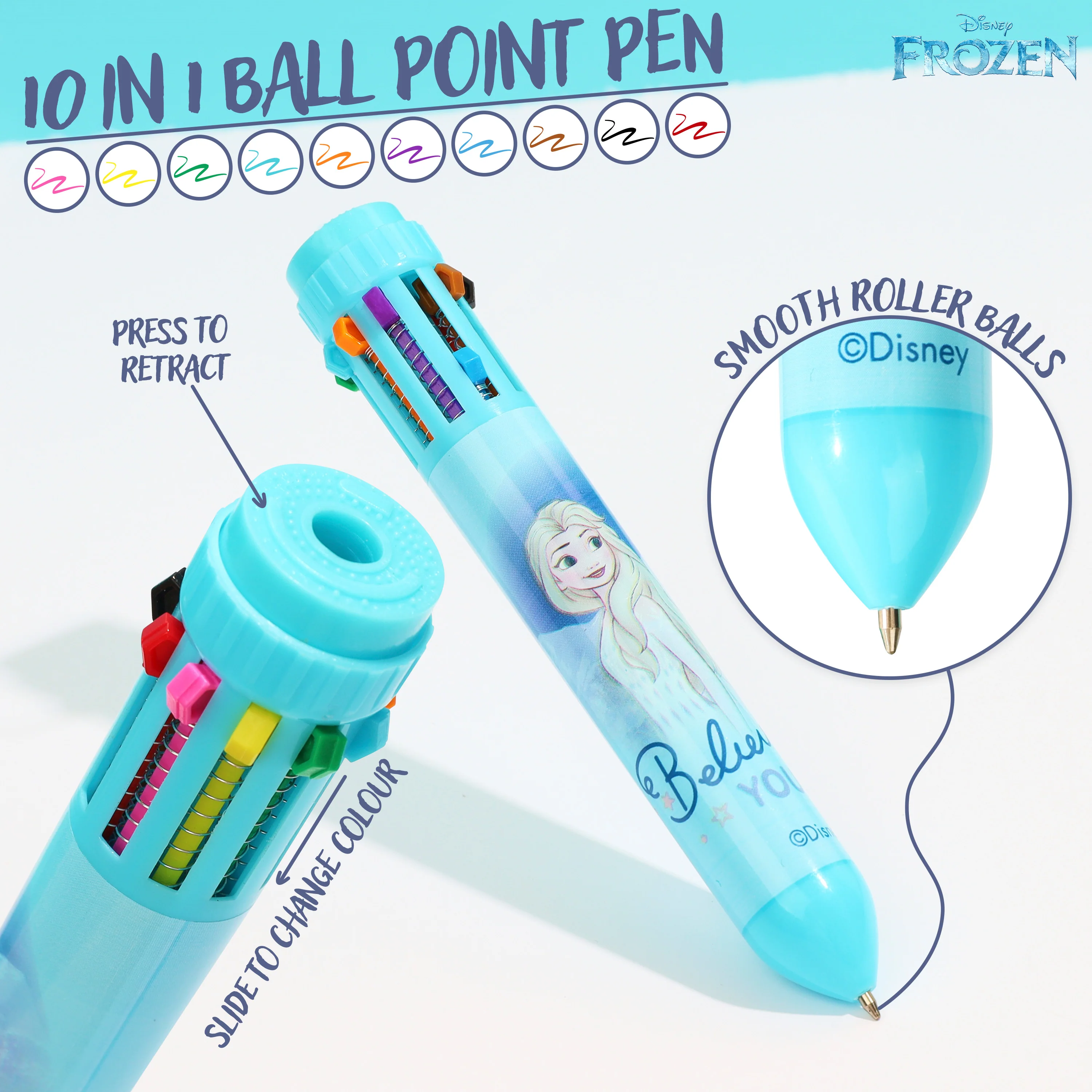 Disney Frozen Girls Pencil Case with Cute Stationery Included, School Supplies - Image 3