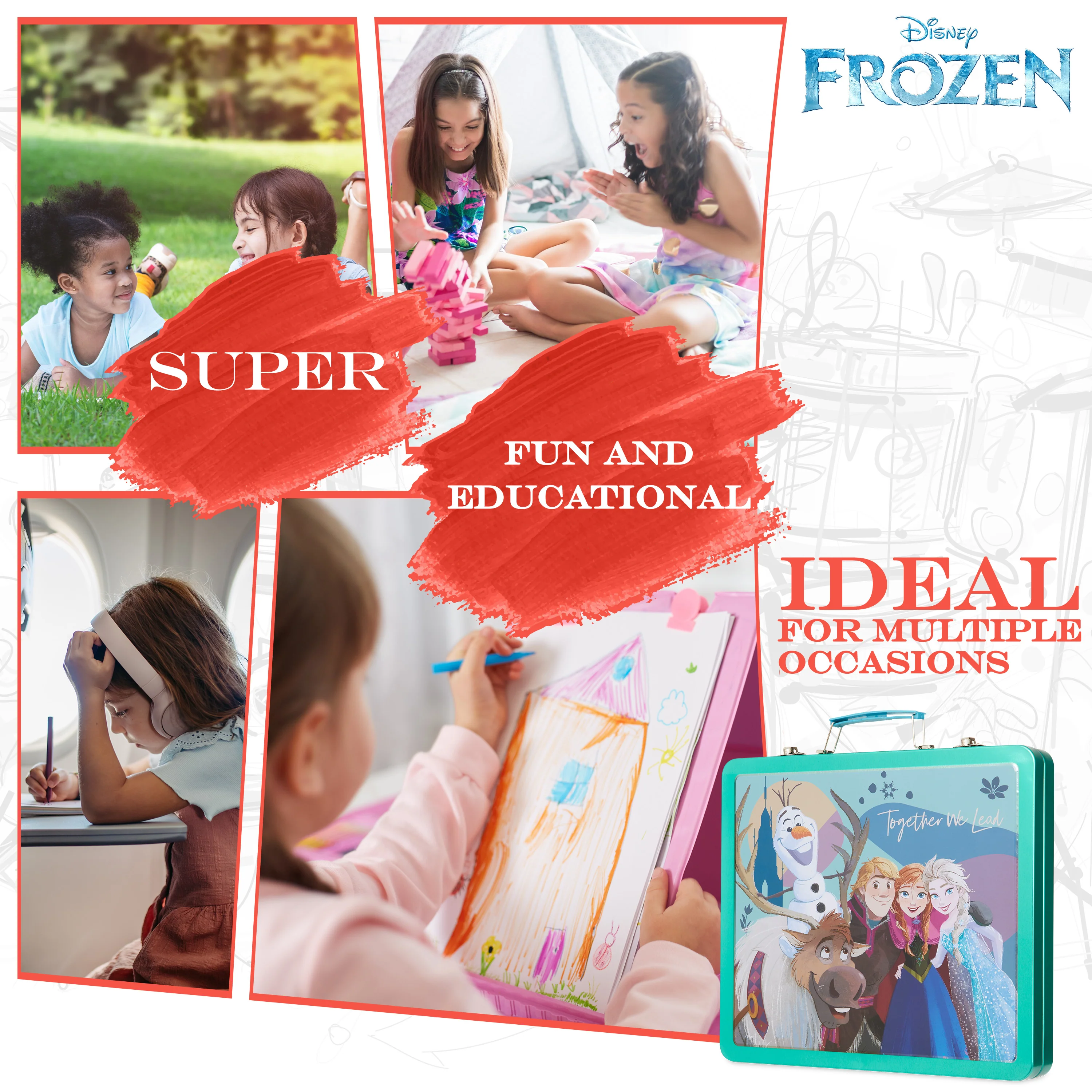 Disney Frozen Kids Art Set 40 Plus Pieces Kids Colouring Sets - Image 5