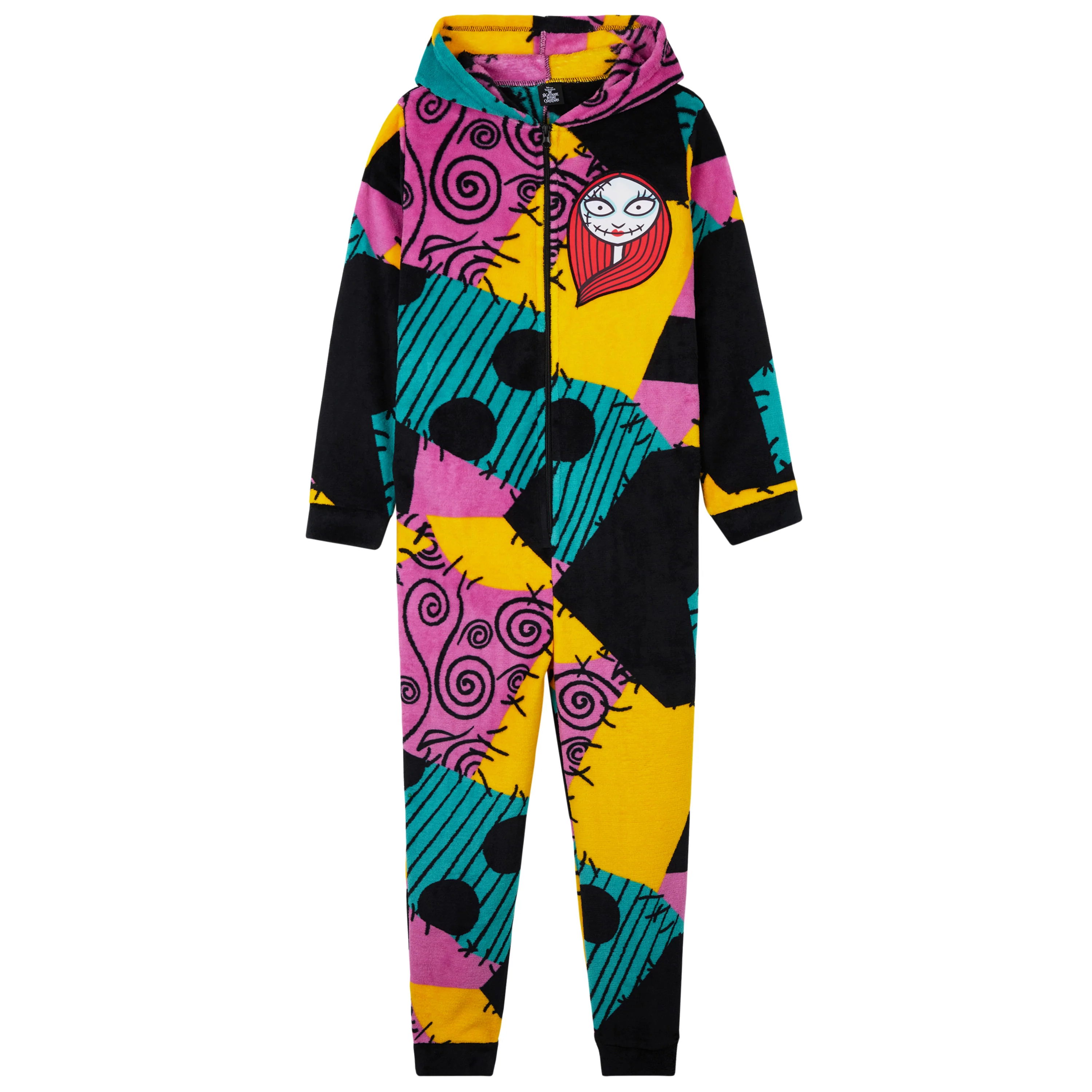 Disney Girls Fleece Onesie with Hood, Cosy Loungewear Sleepsuit - Gifts for Girls
