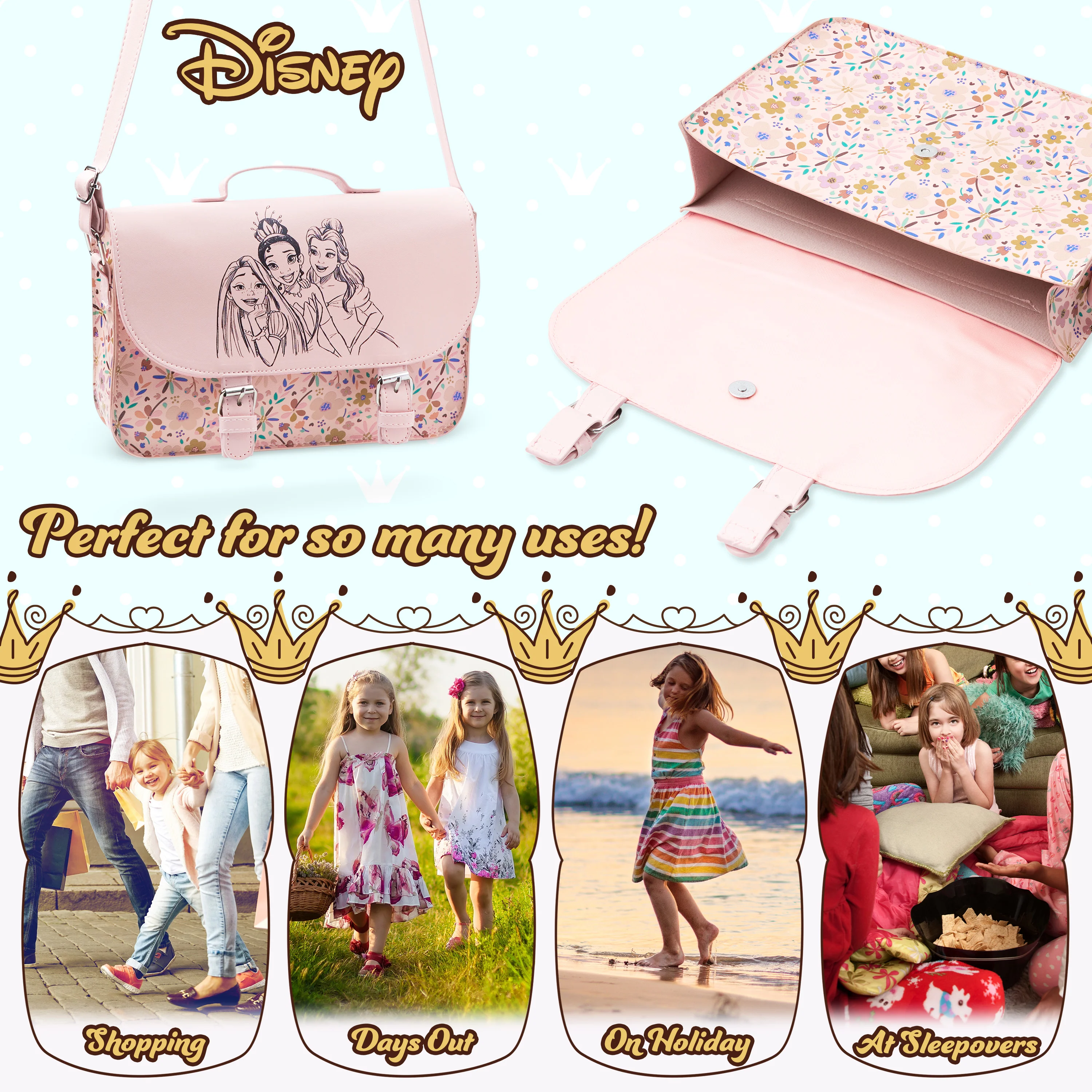 Disney Girls Handbag, Princess Cross Body Bag, Gifts for Girls - Image 5