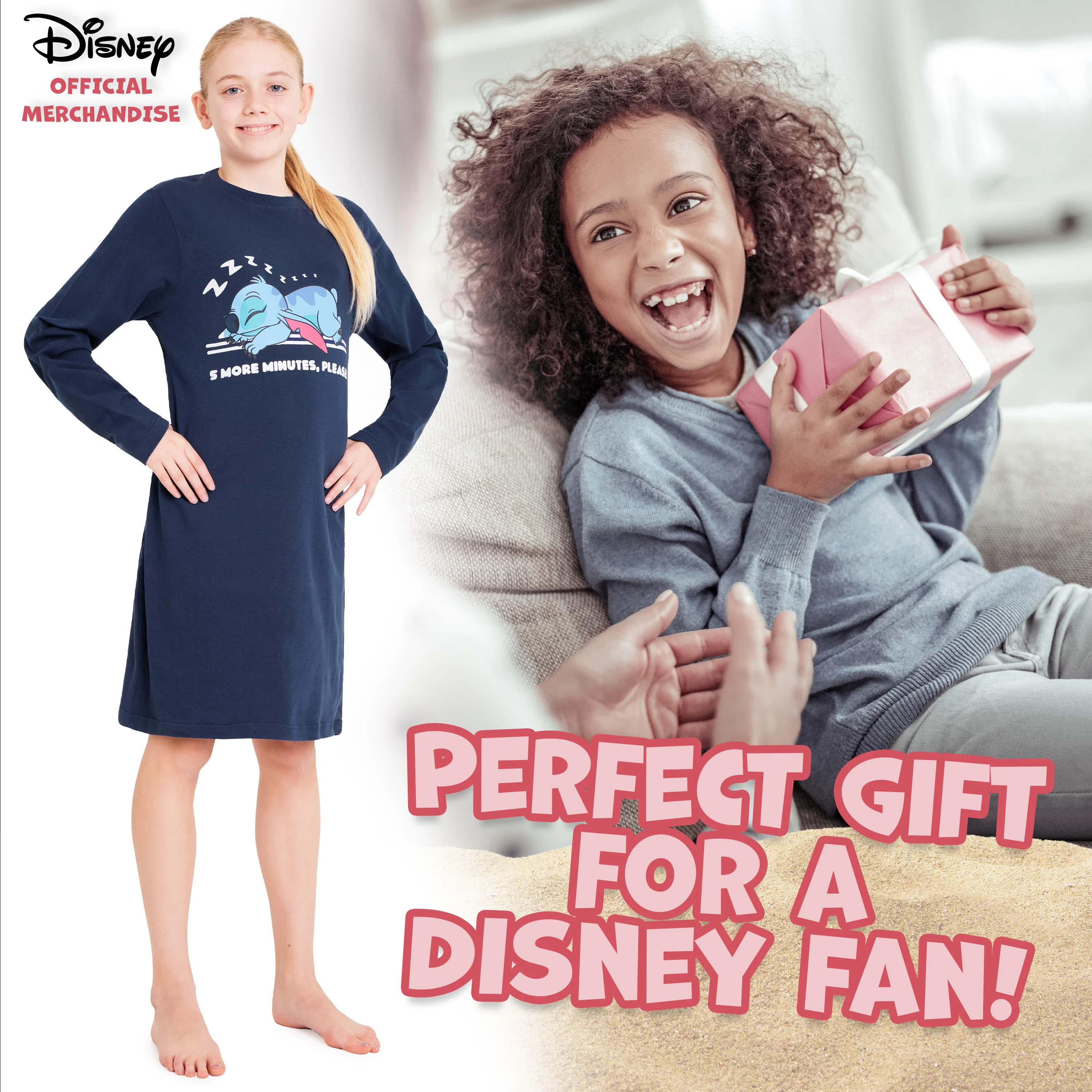 Disney Girls Nightdress, Lilo and Stitch Pyjamas, Stitch Gifts for Girls - Image 3