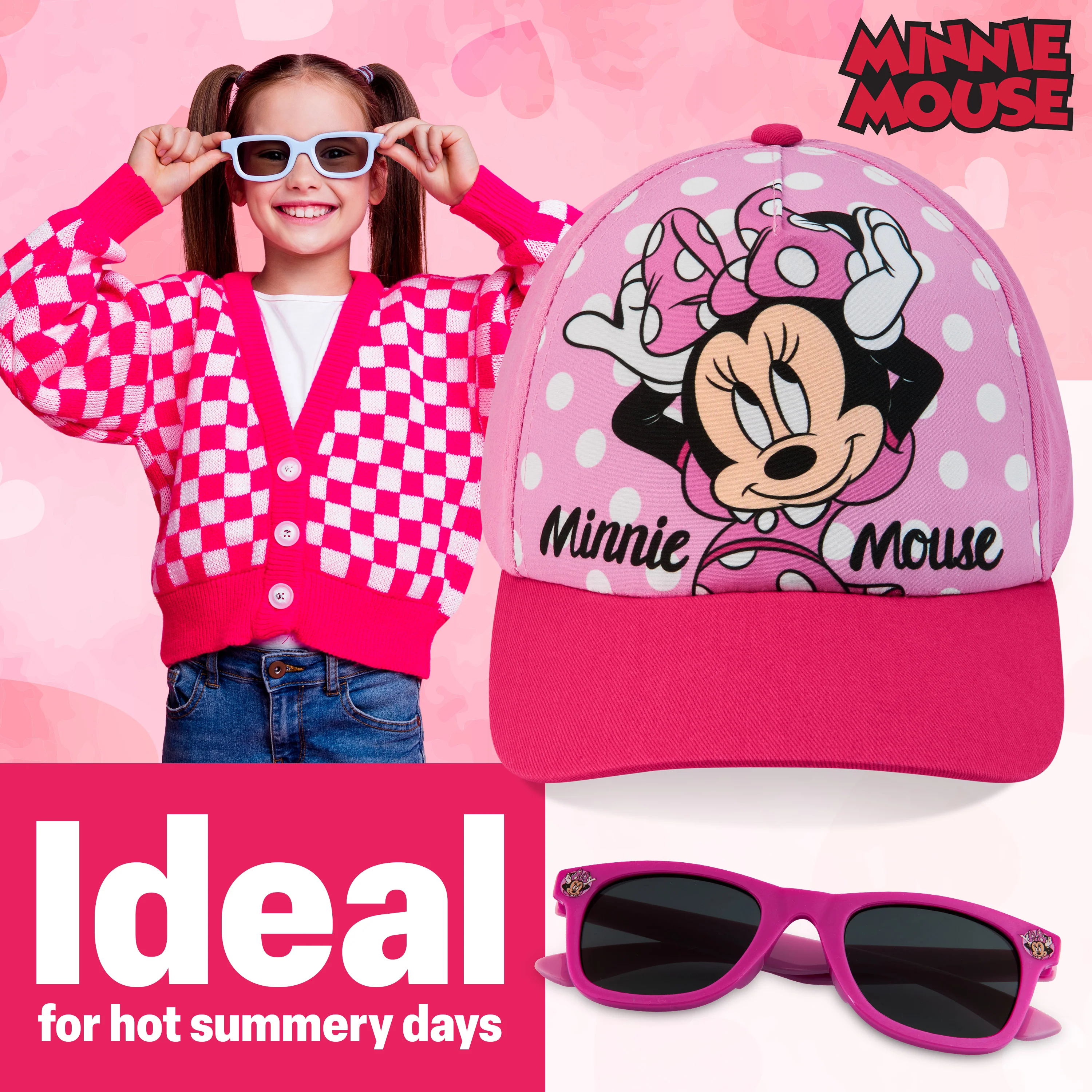 Disney Girls Sunglasses and Baseball Cap Set - Minnie Mouse - Image 3