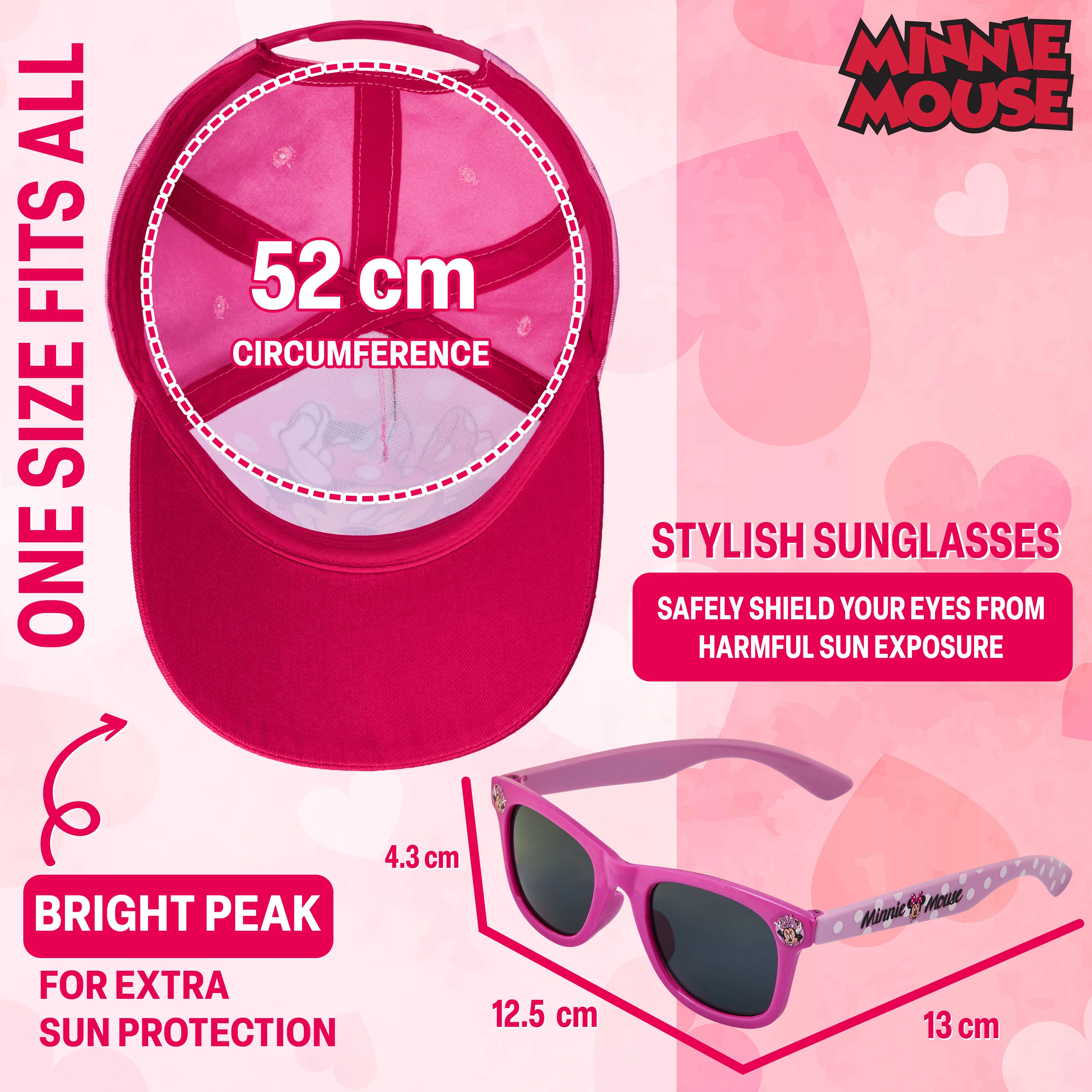 Disney Girls Sunglasses and Baseball Cap Set - Minnie Mouse - Image 6