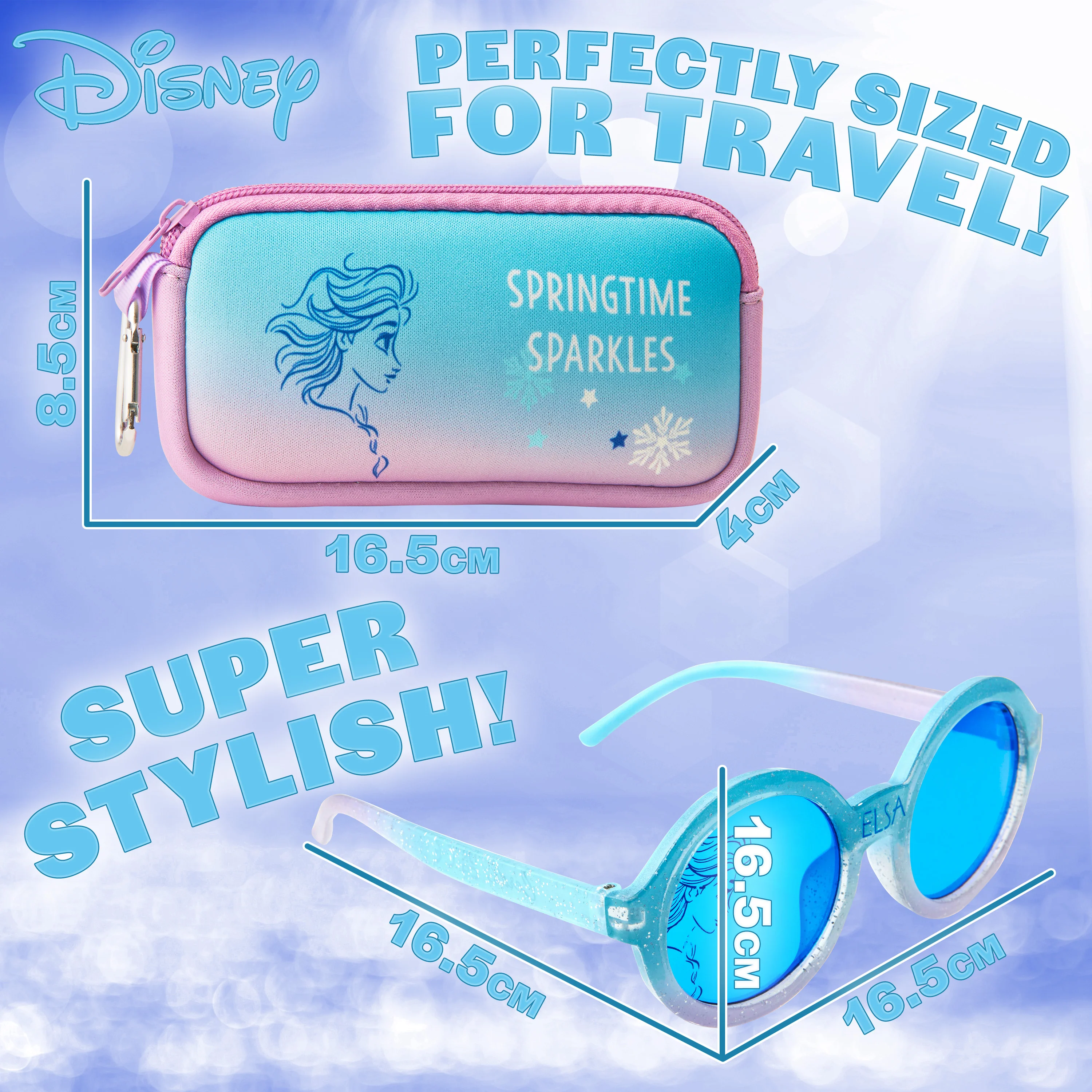 Disney Girls UV Protection Sunglasses, Case and Hair Accessories Set - ELSA - Image 6
