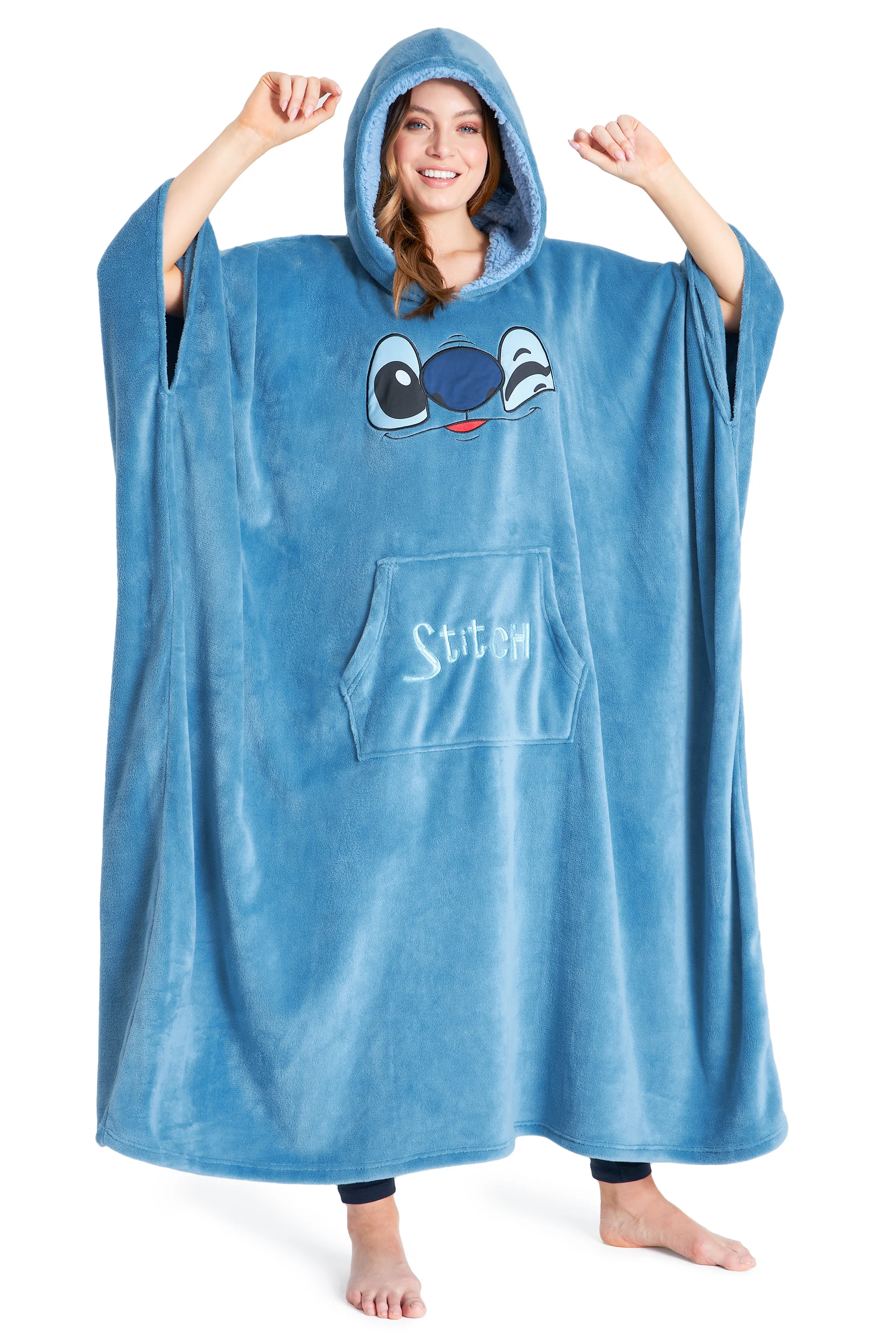 Disney Hoodie Blanket, Sherpa Fleece Oversized Hoodie, Stitch Gifts