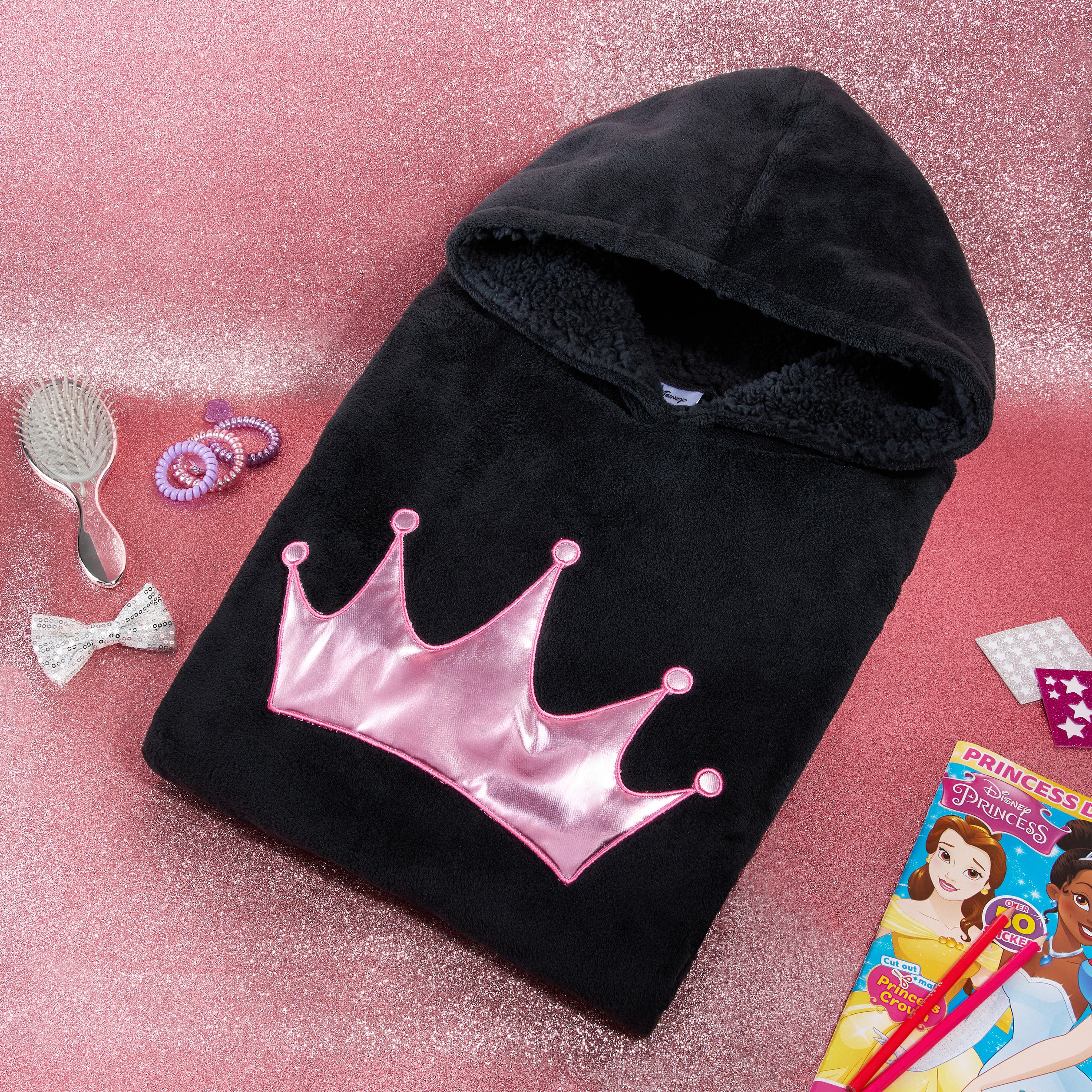 Disney Hoodies for Girls Boys, Kids Oversized Hoodie Blanket - Princess - Image 3