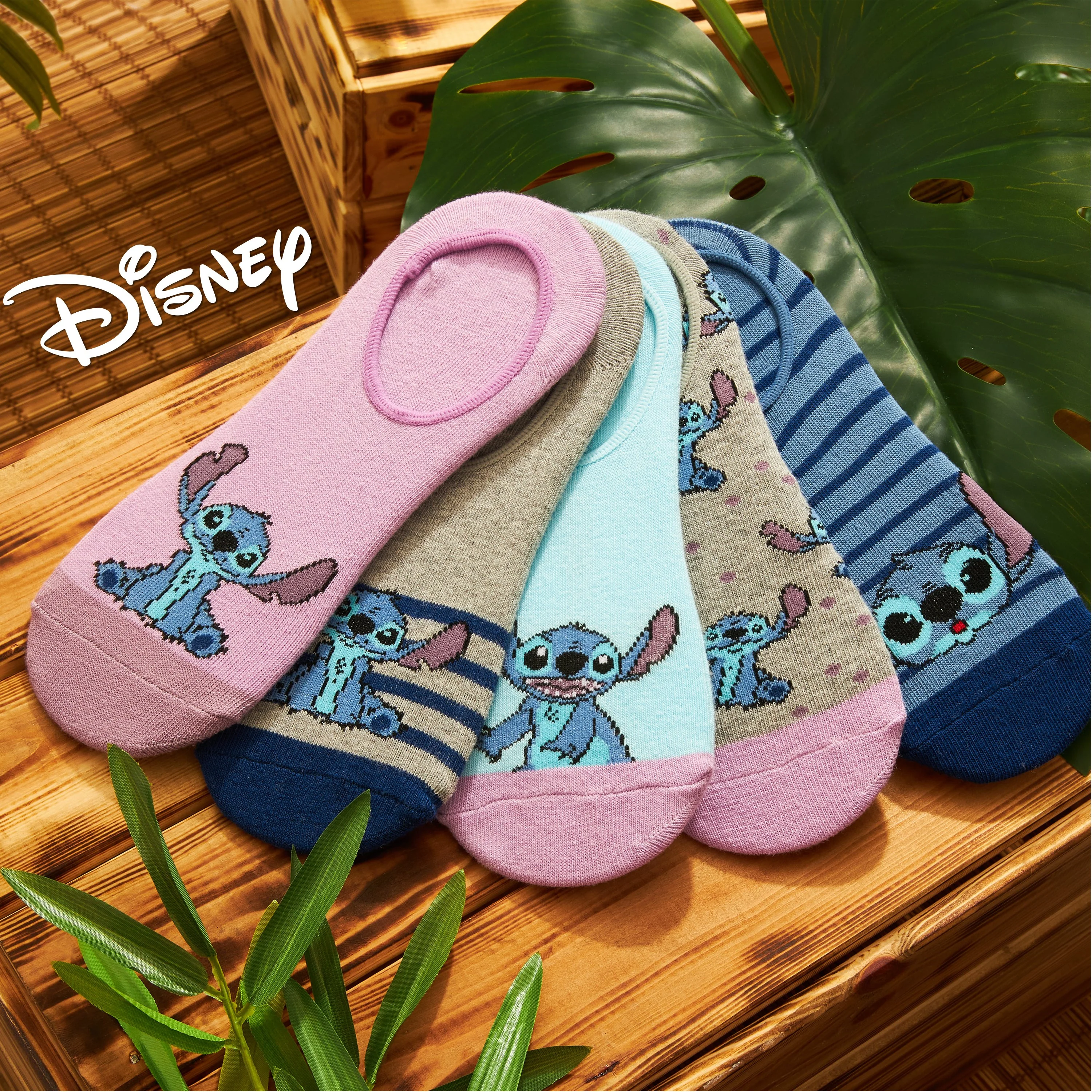 Disney Invisible Socks, Trainer Socks, 5 x No Show Socks, Stitch Disney Gifts - Image 5