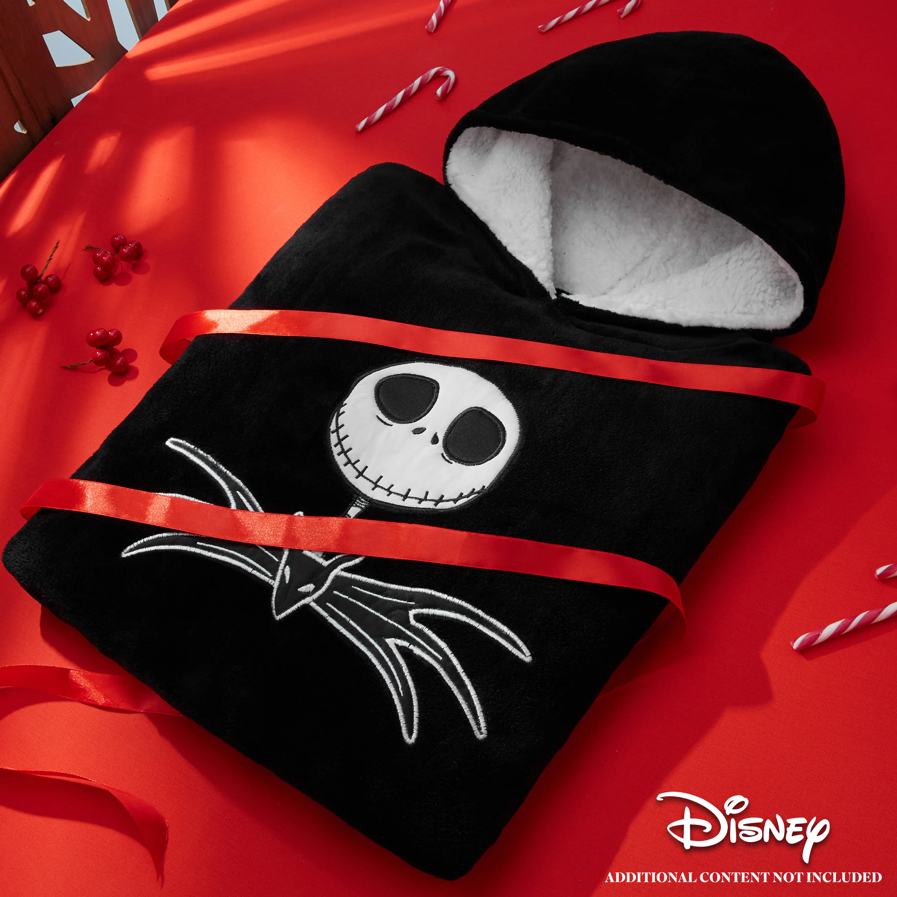 Disney Jack Skellington Fleece Hoodie Men Women Teenagers Oversized Fleece Poncho - Image 2