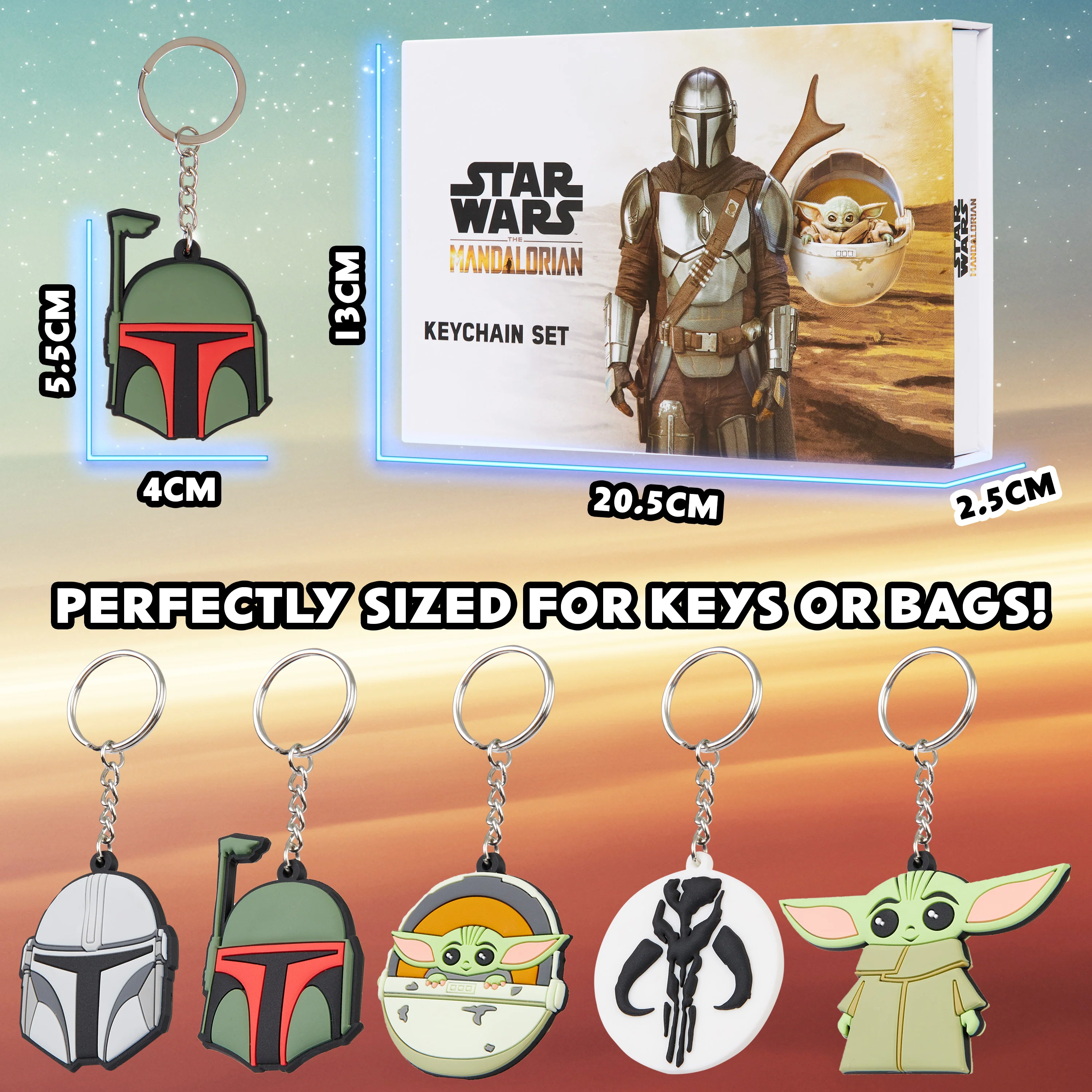 Disney Keyrings for Kids, Mini Figures Set Keychain - Star Wars - Image 6