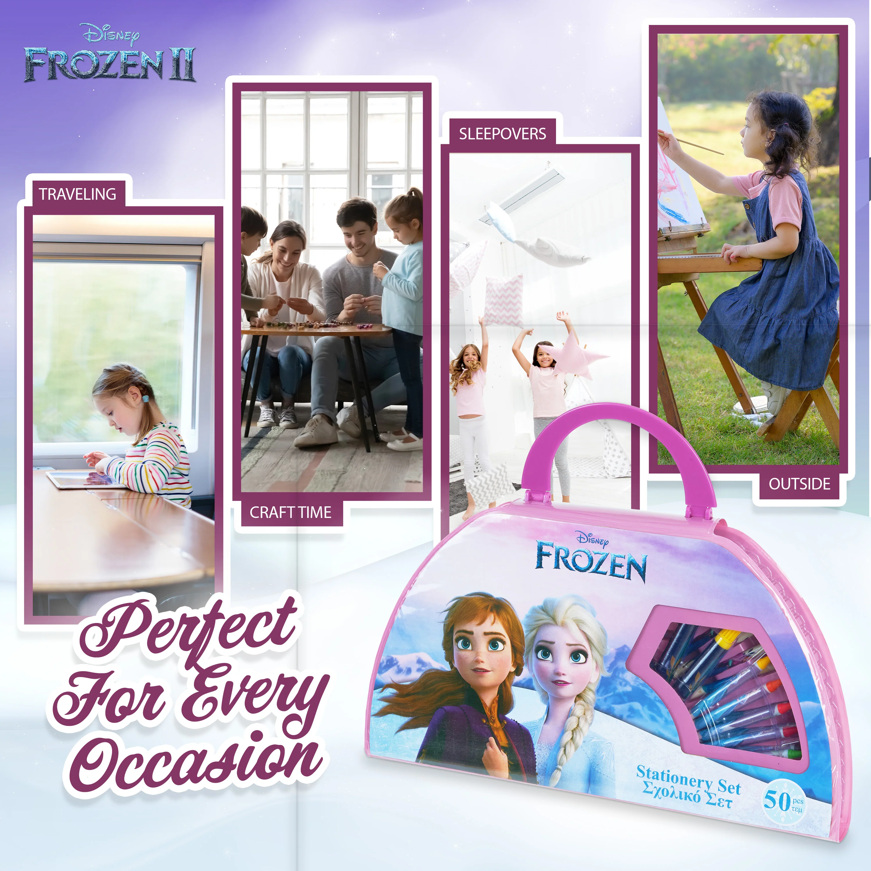 Disney Kids Art Set Princess - Colouring Sets for Children 50pcs Art Supplies - Image 6