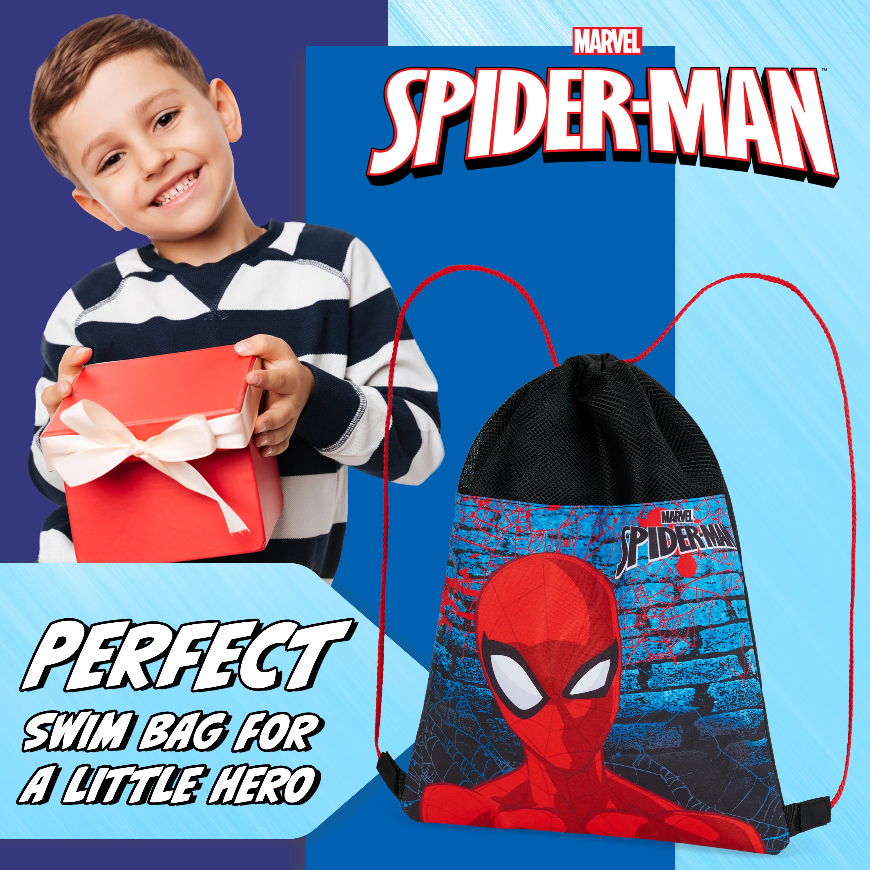 Disney Kids Drawstring Bags - Swimming Bag, School PE Bag - Spiderman - Image 3